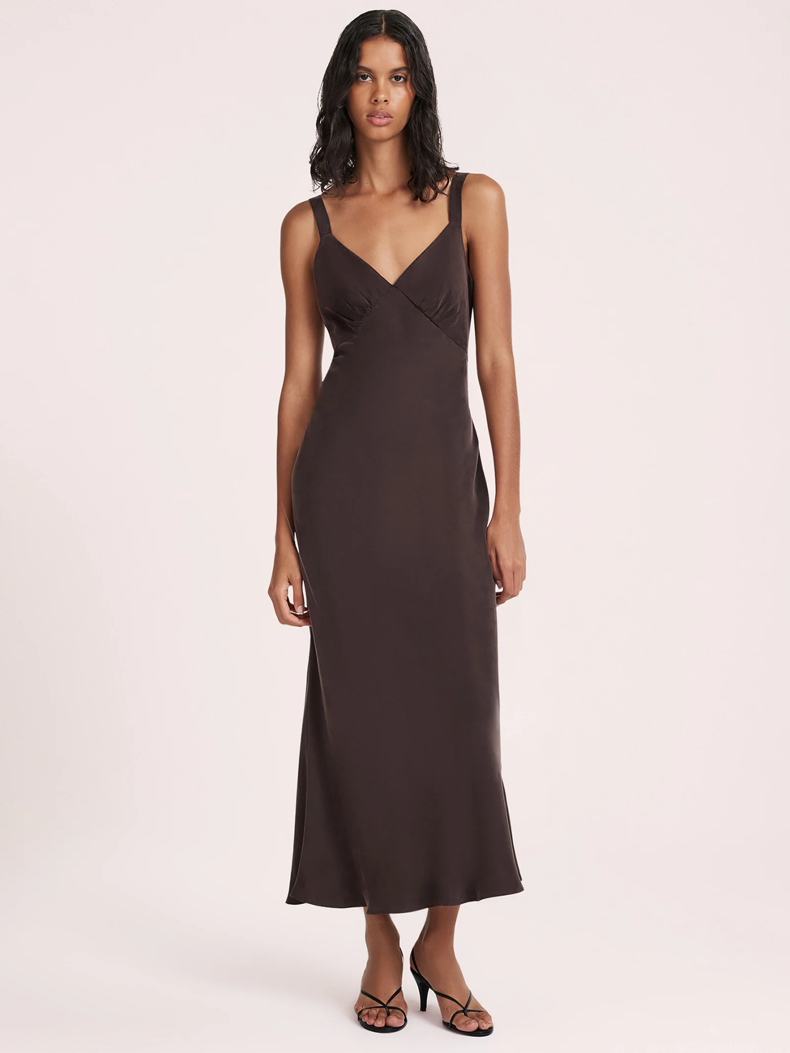 Roni Cupro Slip Dress - Image 2