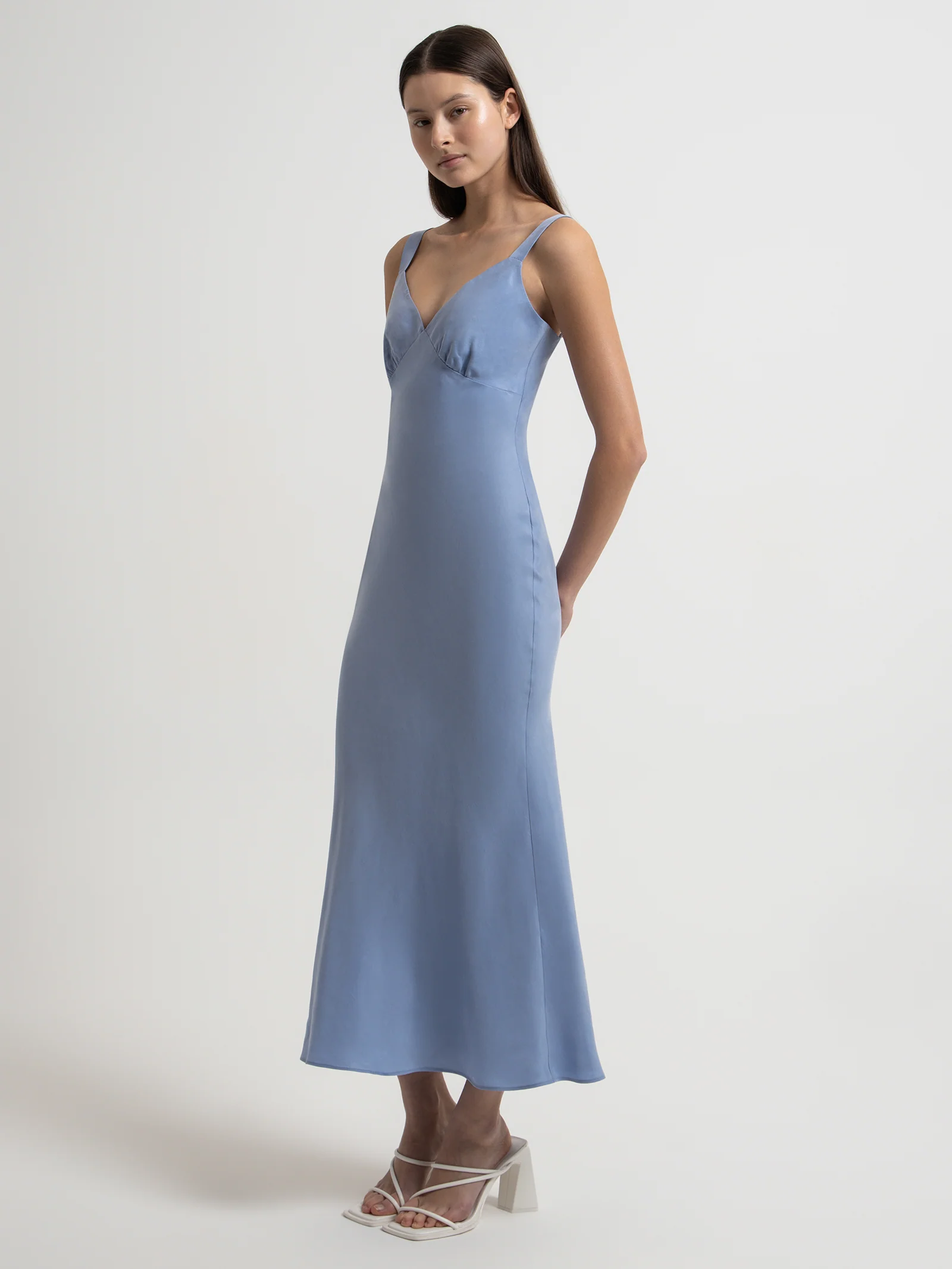 Roni Cupro Slip Dress - Image 2