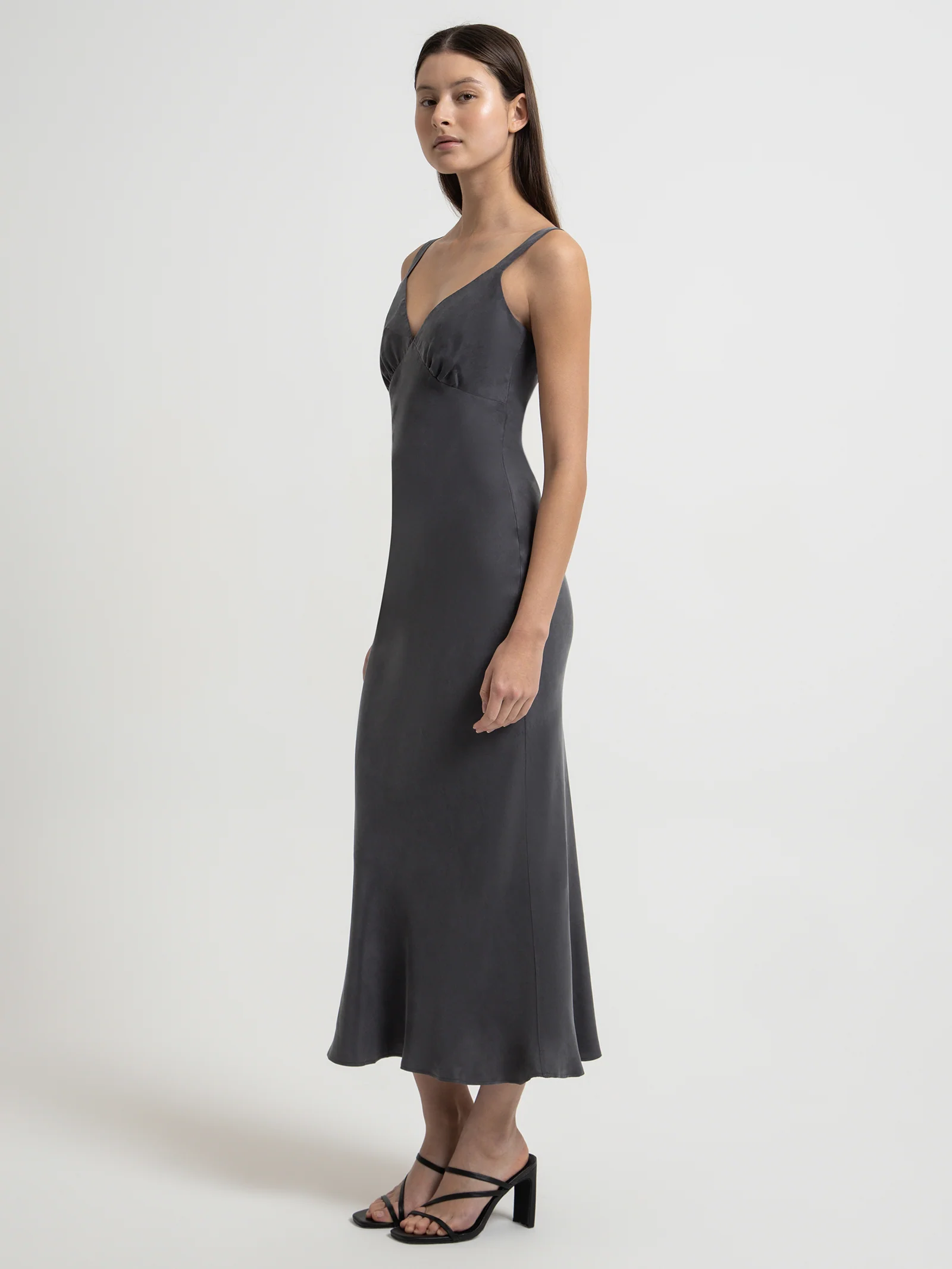 Roni Cupro Slip Dress - Image 2