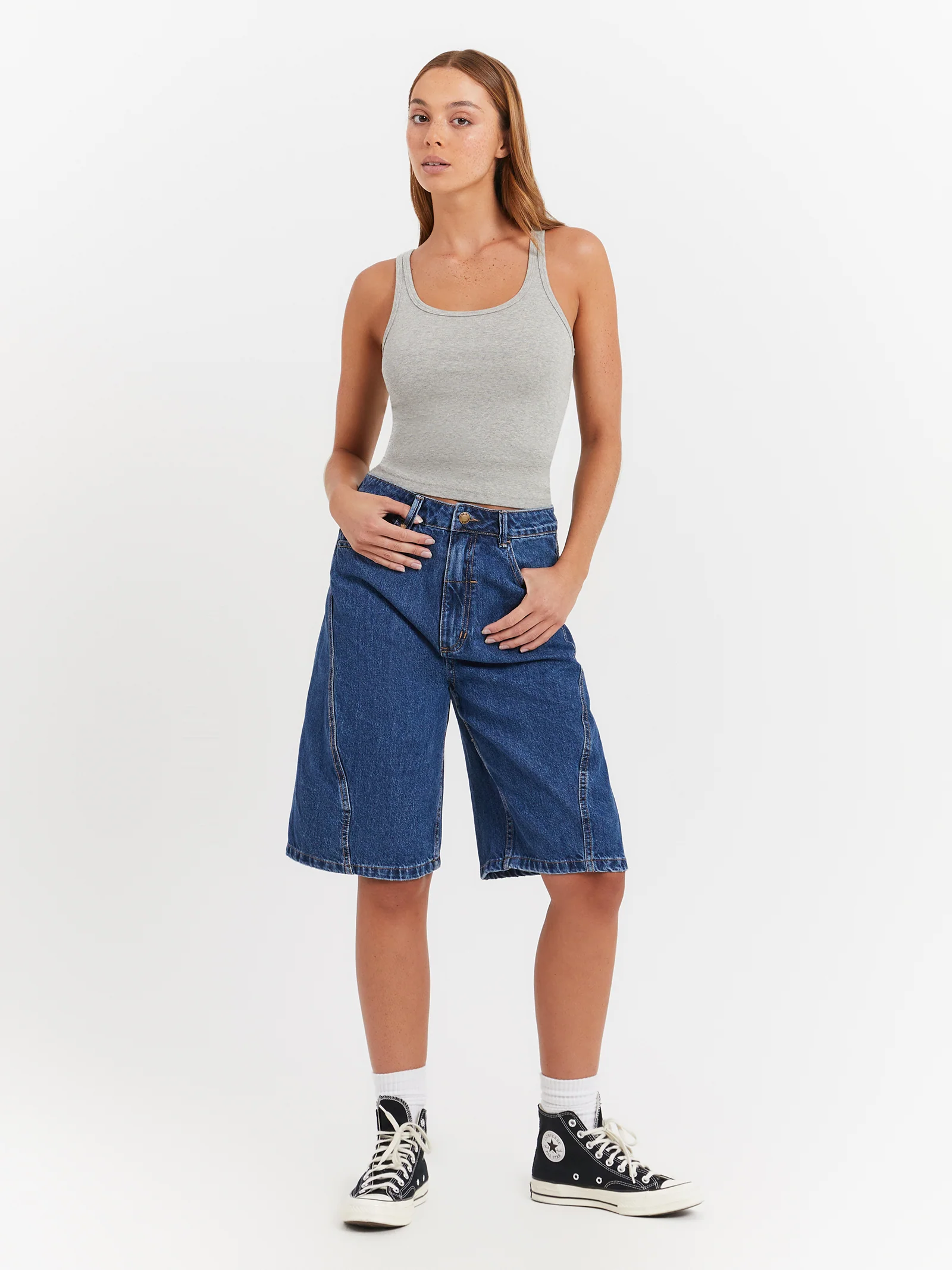 Ronnie Pieced Denim Shorts - Image 2