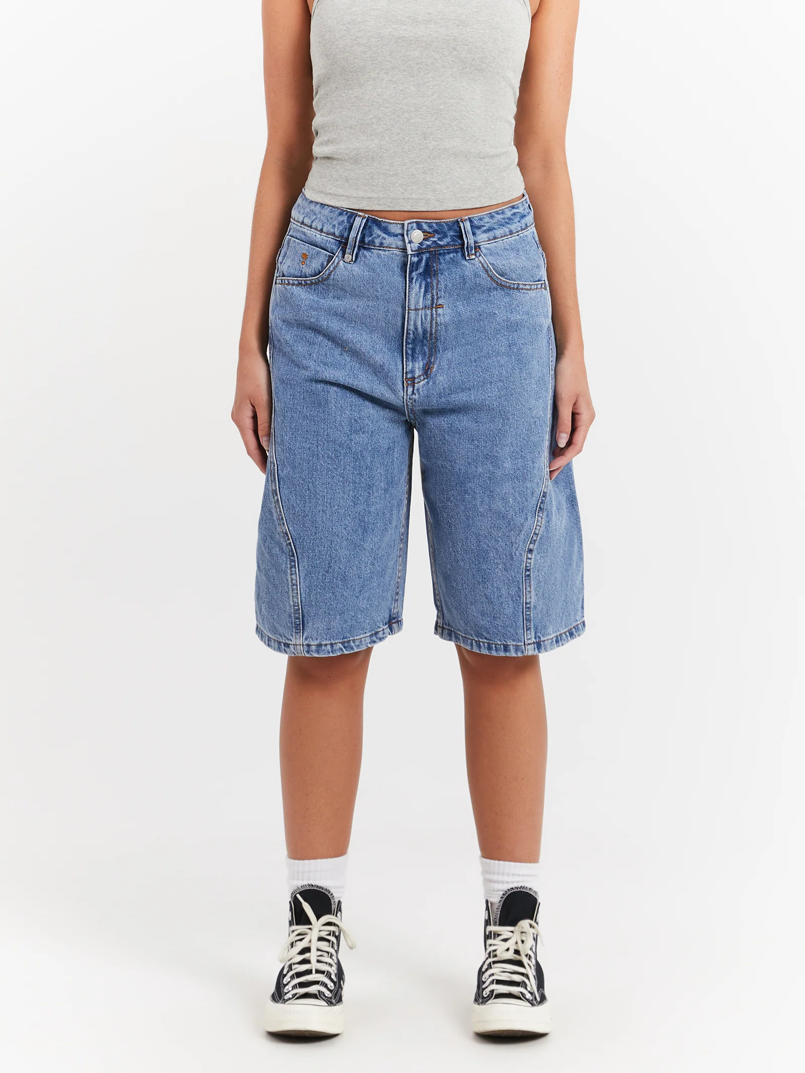 Ronnie Pieced Denim Shorts