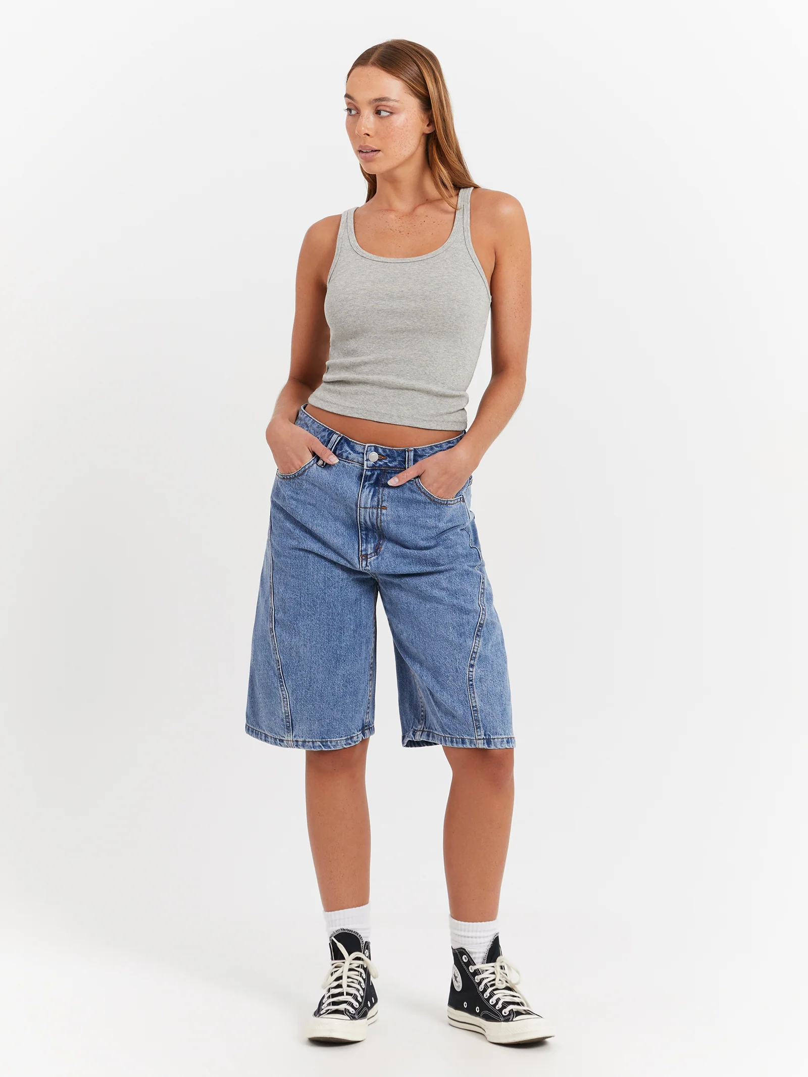 Ronnie Pieced Denim Shorts - Image 2
