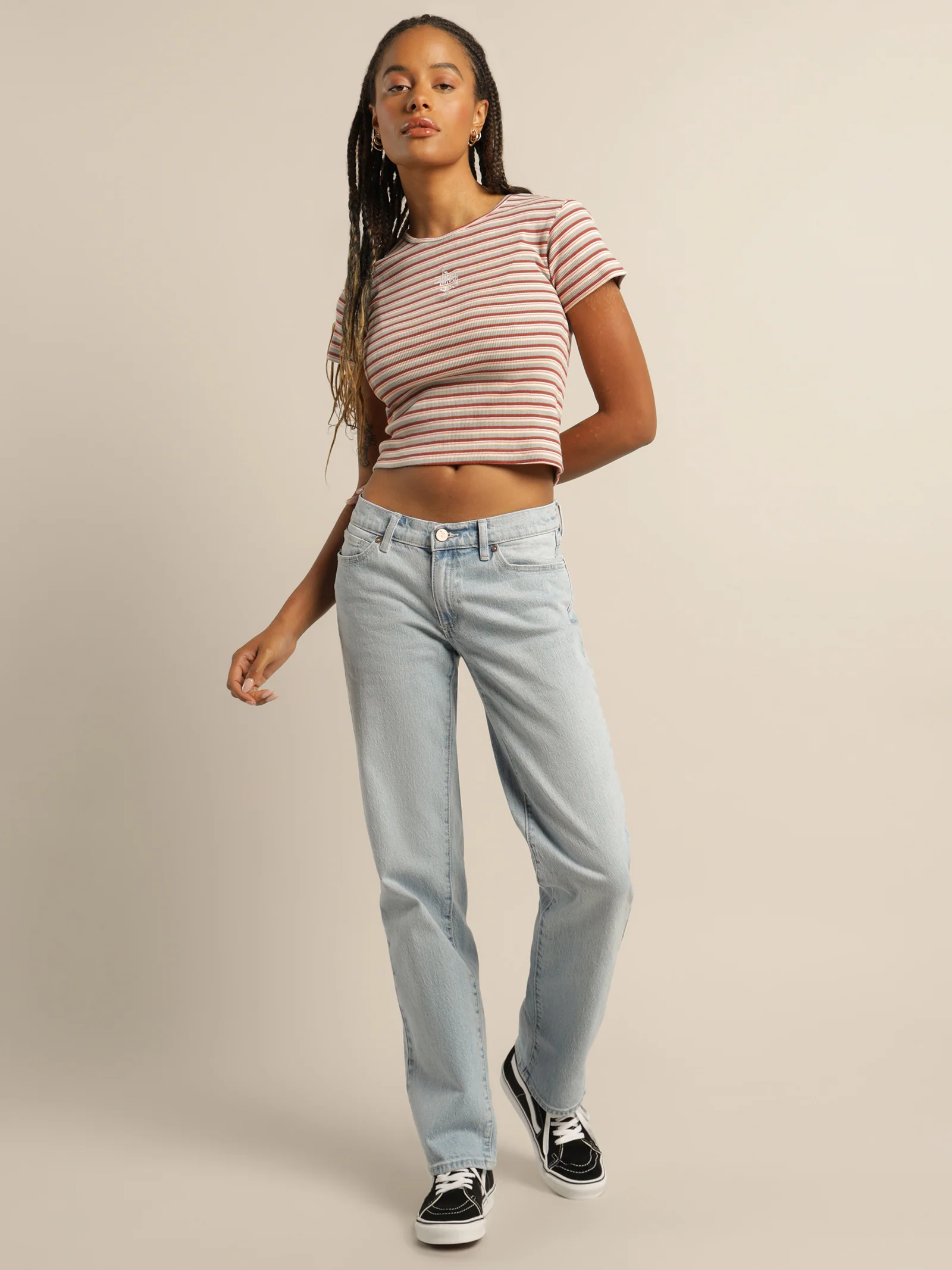 Rosada Stripe Fitted T-Shirt - Image 4