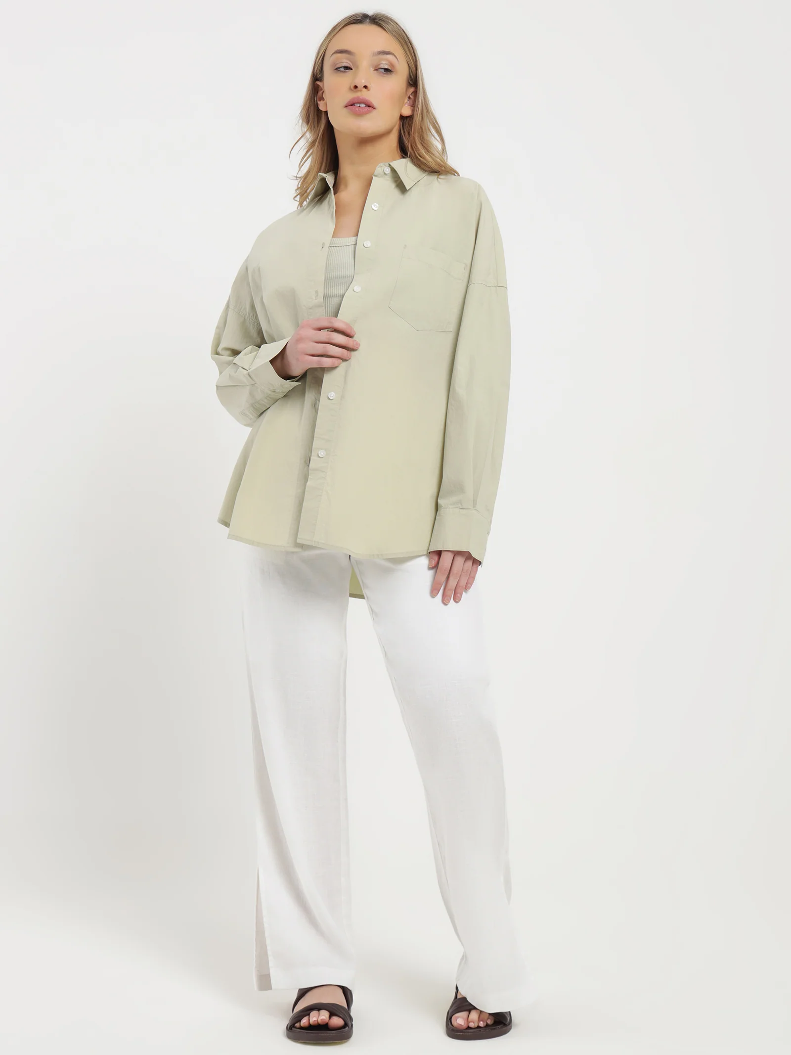 Rynn Linen Split Pants - Image 2