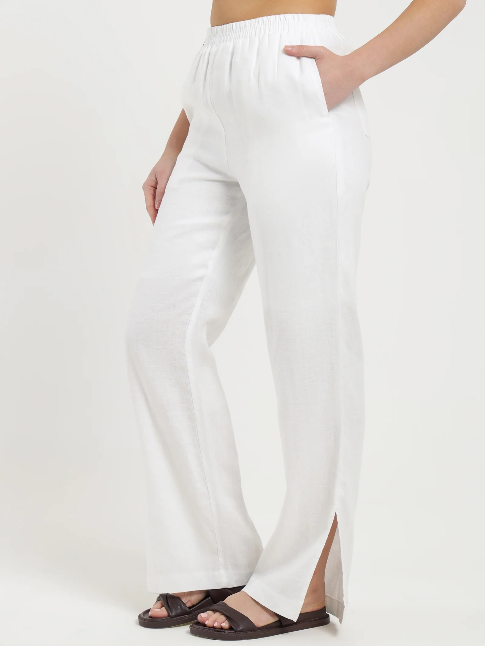 Rynn Linen Split Pants - Image 3