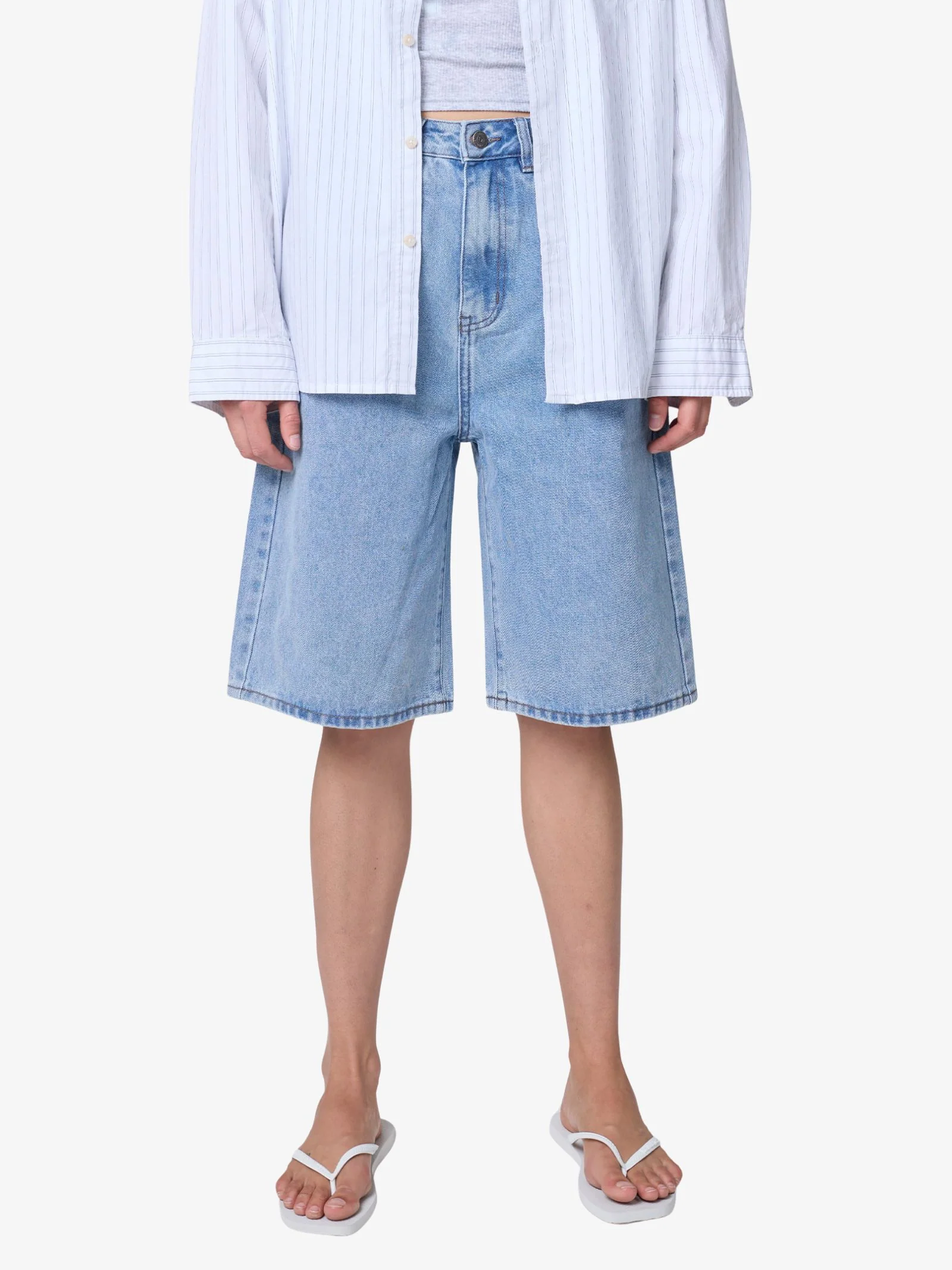 Denim Standard Shorts - Image 4