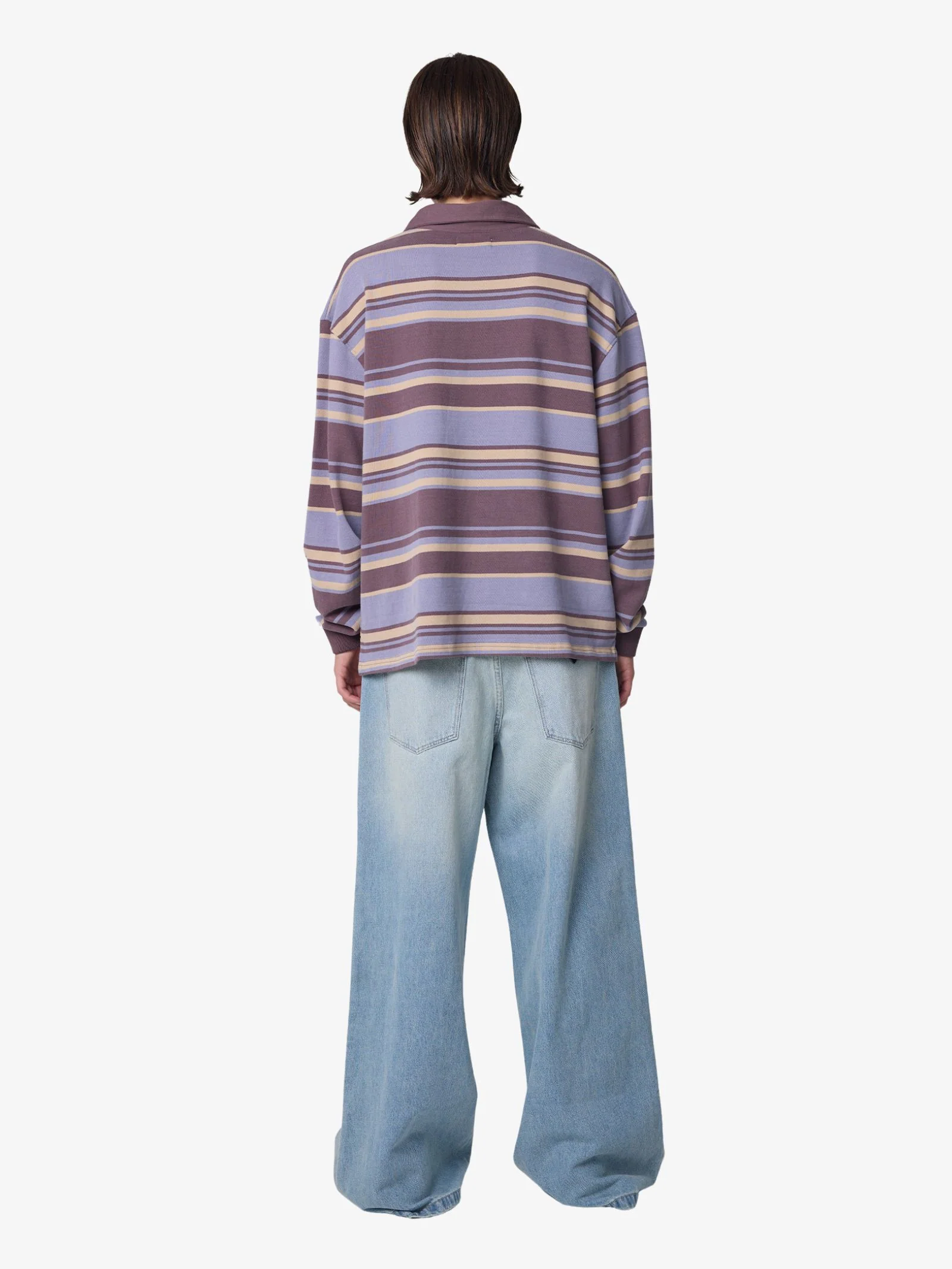 Peach Stripe Rugby Shirt - Image 3