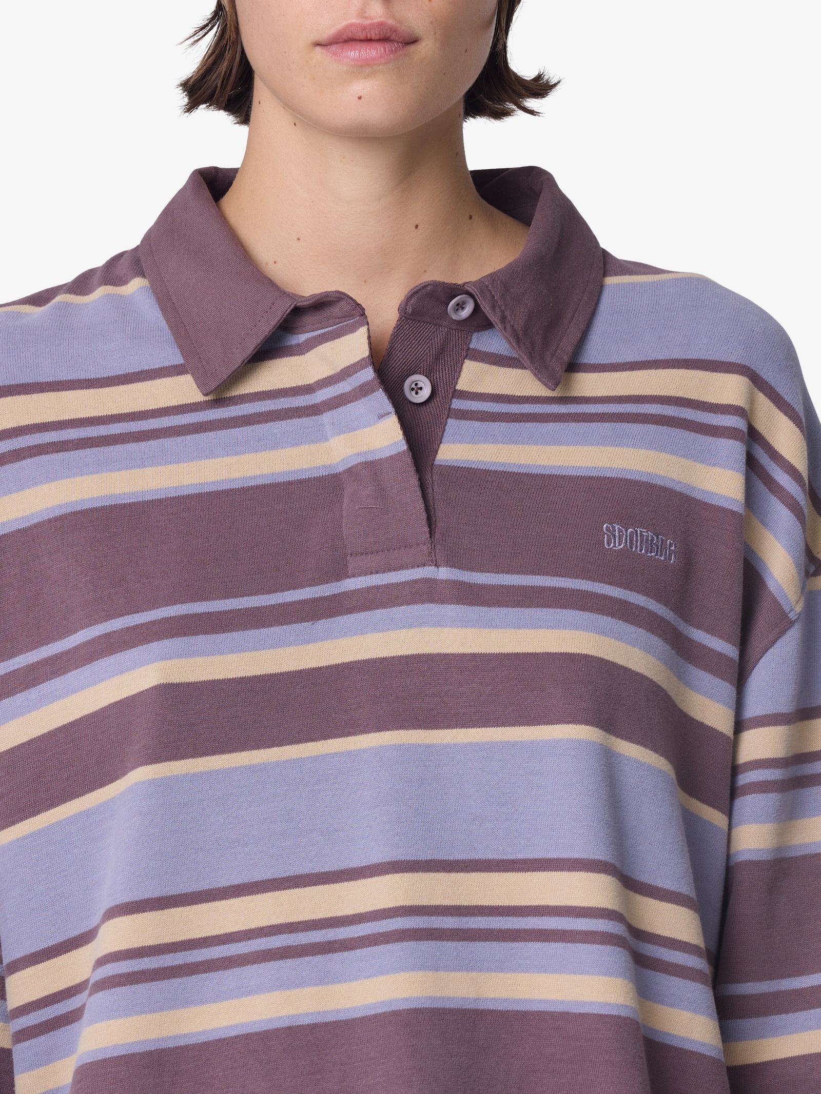 Peach Stripe Rugby Shirt - Image 4