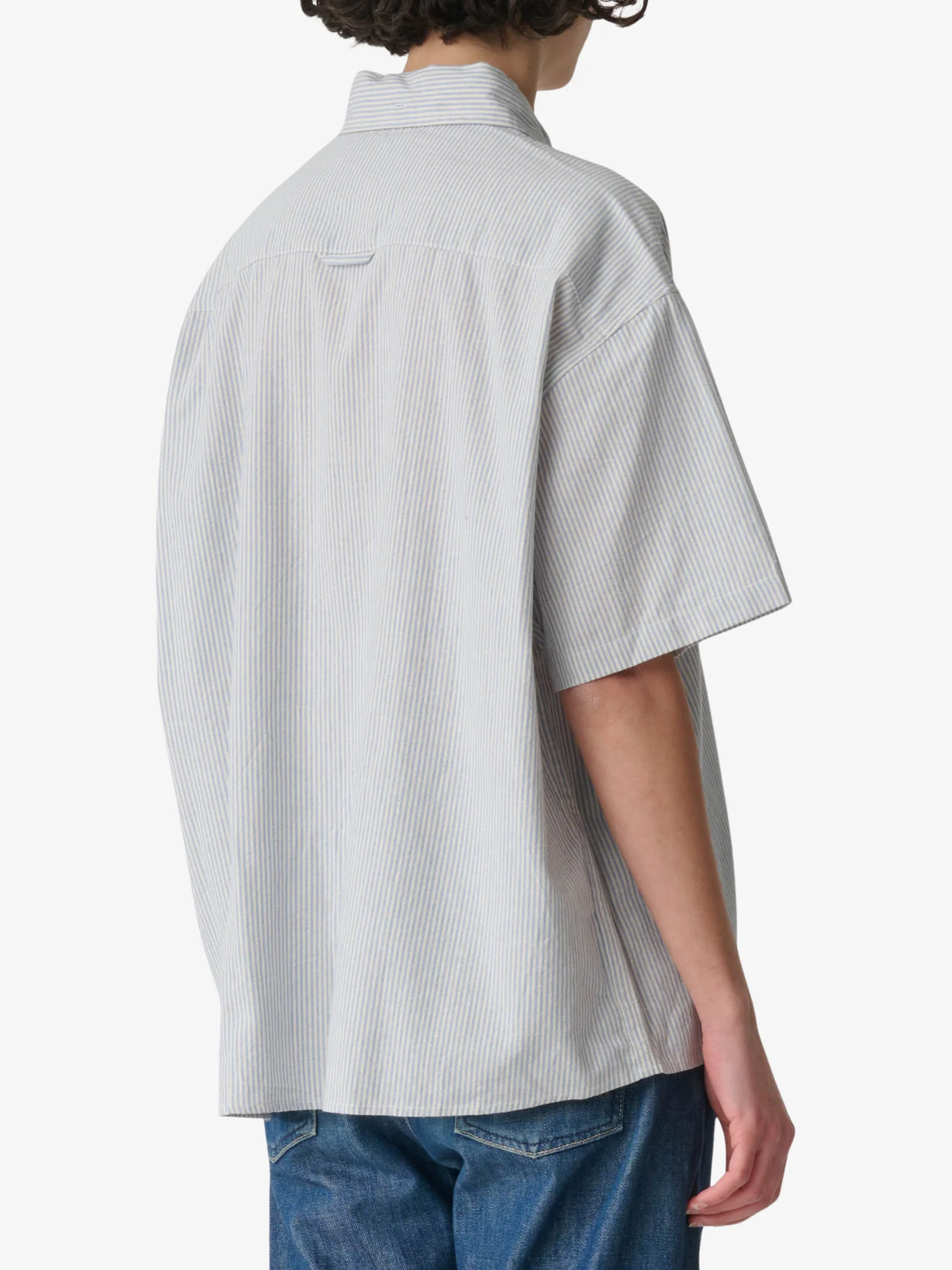 Womens Stripe Short Sleeve Shirt - Image 2