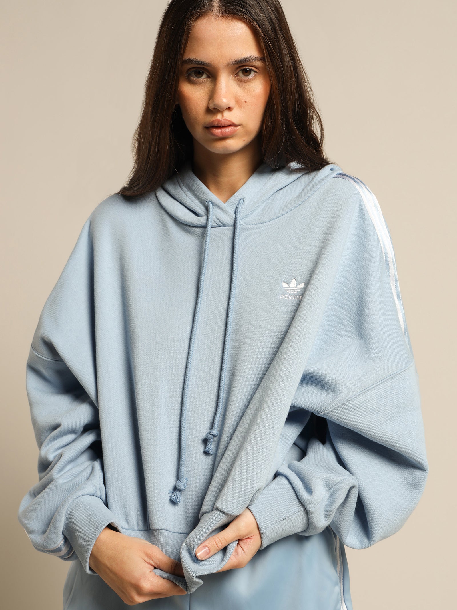 Satin Tape Cropped Hoodie - Image 4