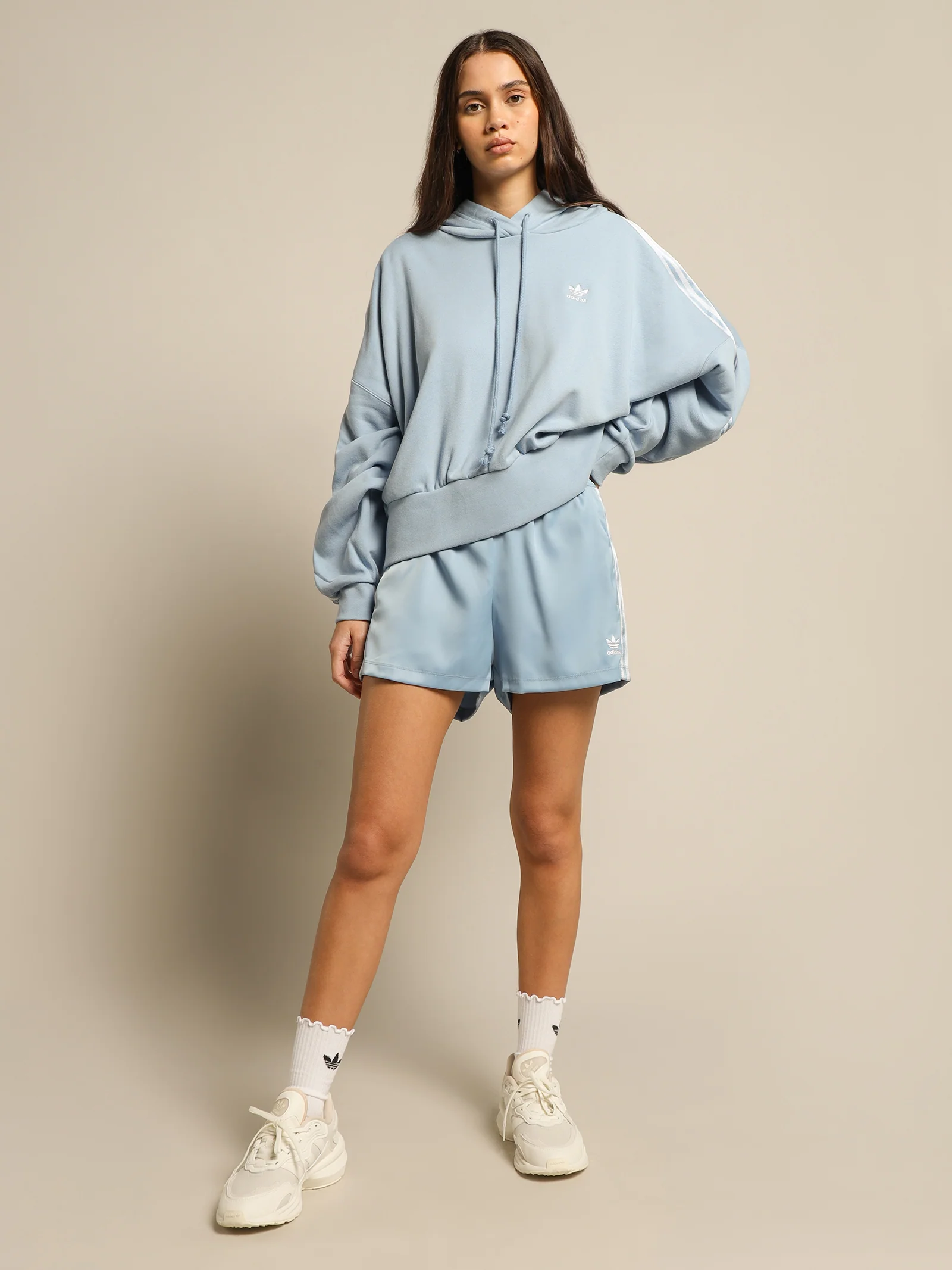 Satin Tape Cropped Hoodie - Image 7