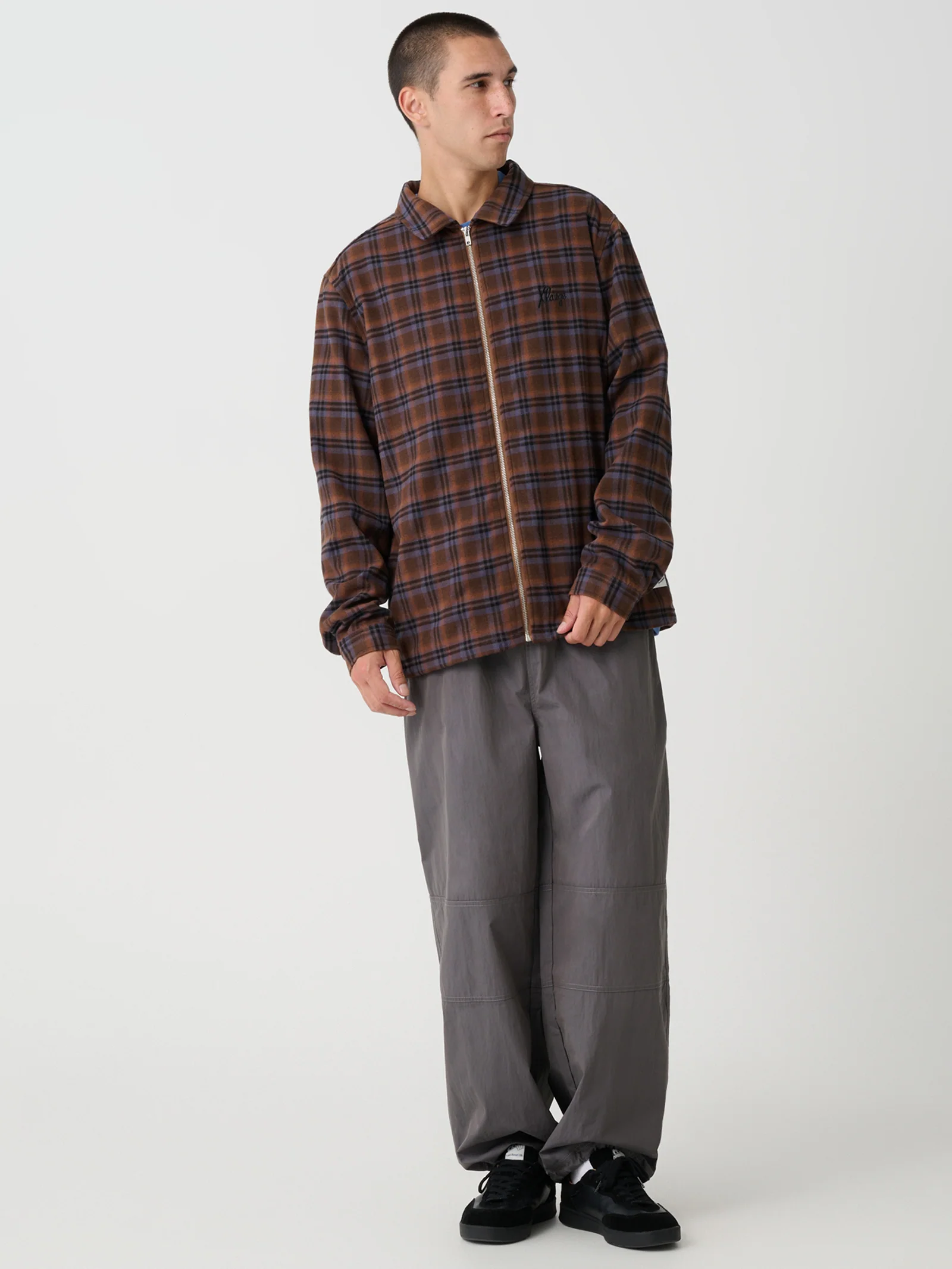 Script Zip Long Sleeve Shirt - Image 2