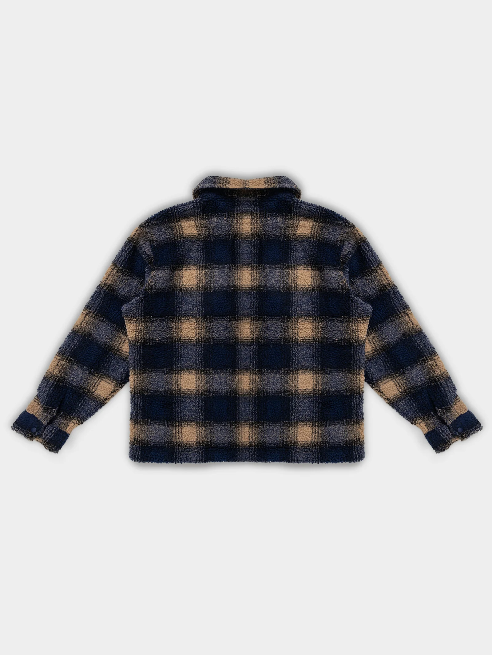Shadow Plaid Sherpa Zip Shirt - Image 12