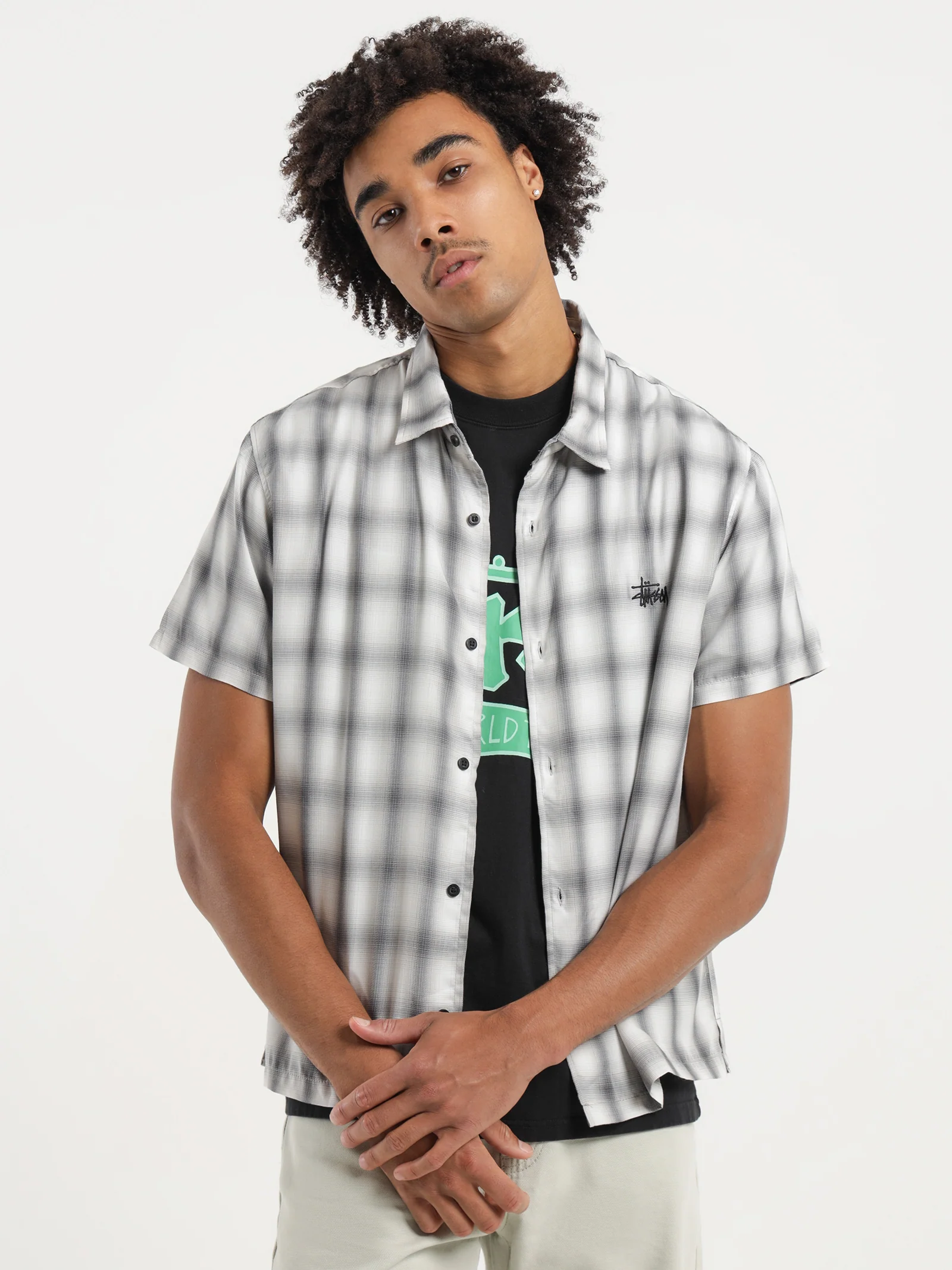 Shadow Plaid T-Shirt