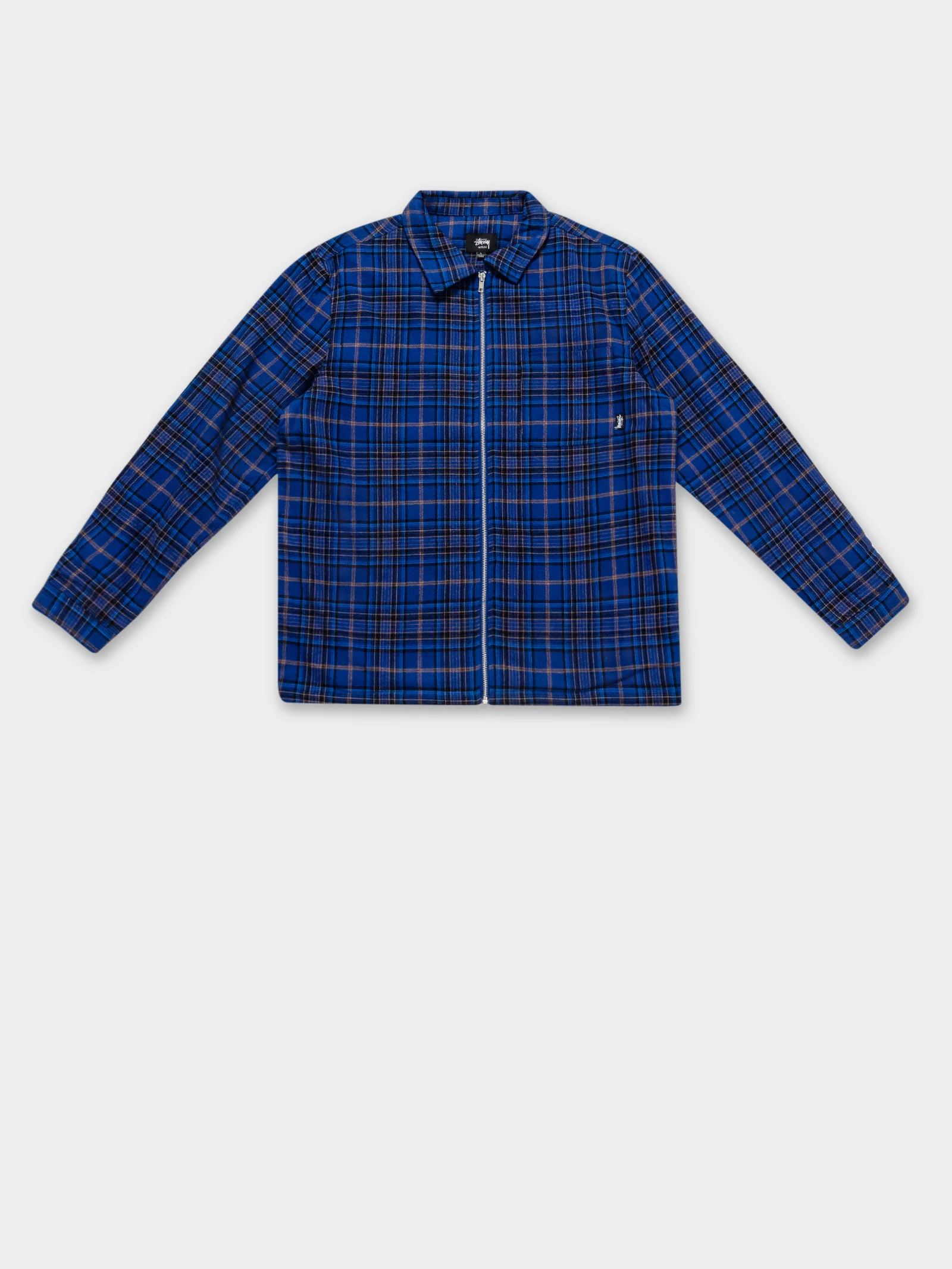 Shadow Plaid Zip Long Sleeve Shirt - Image 6