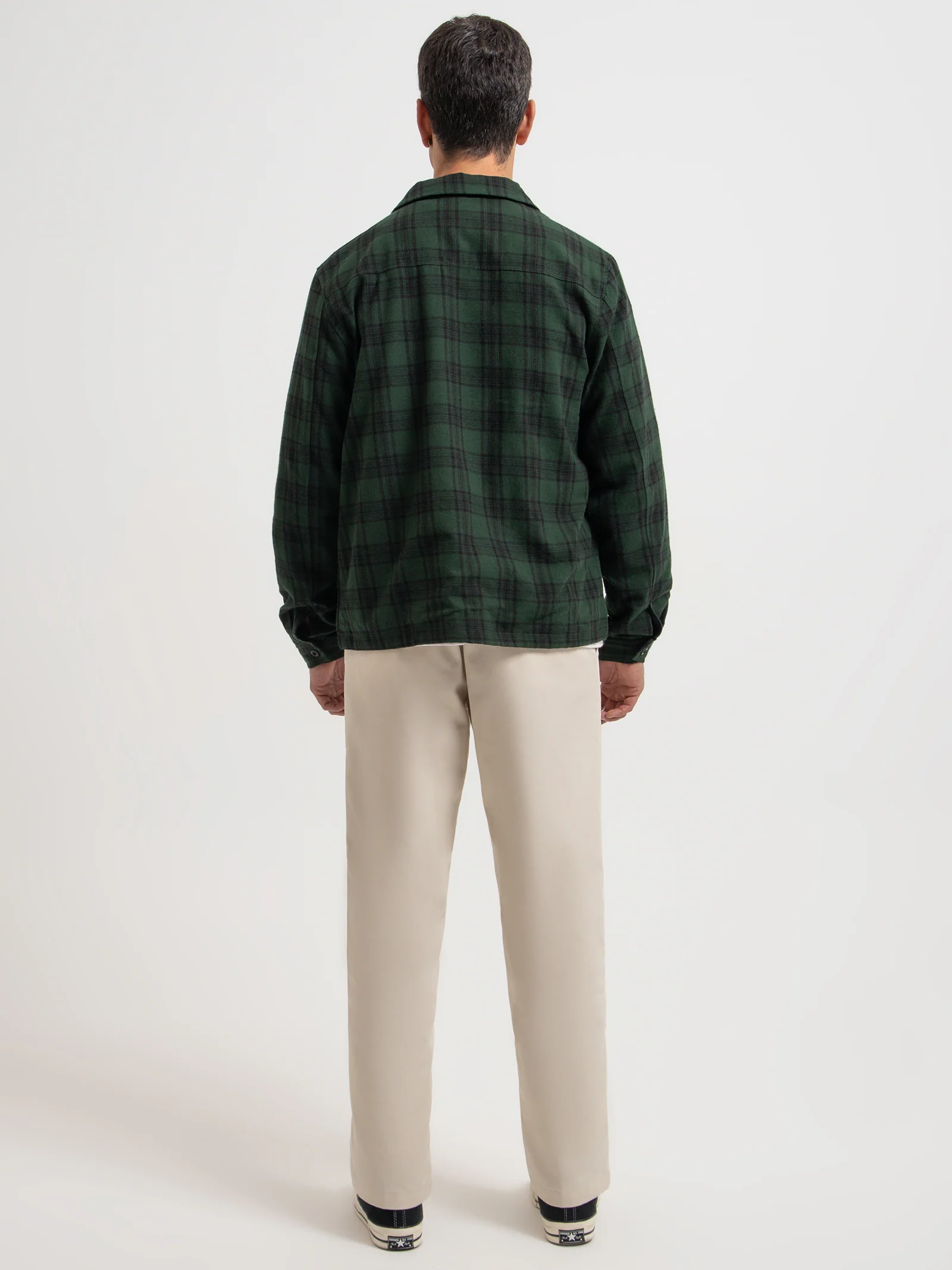 Shadow Plaid Zip Up Shirt - Image 5