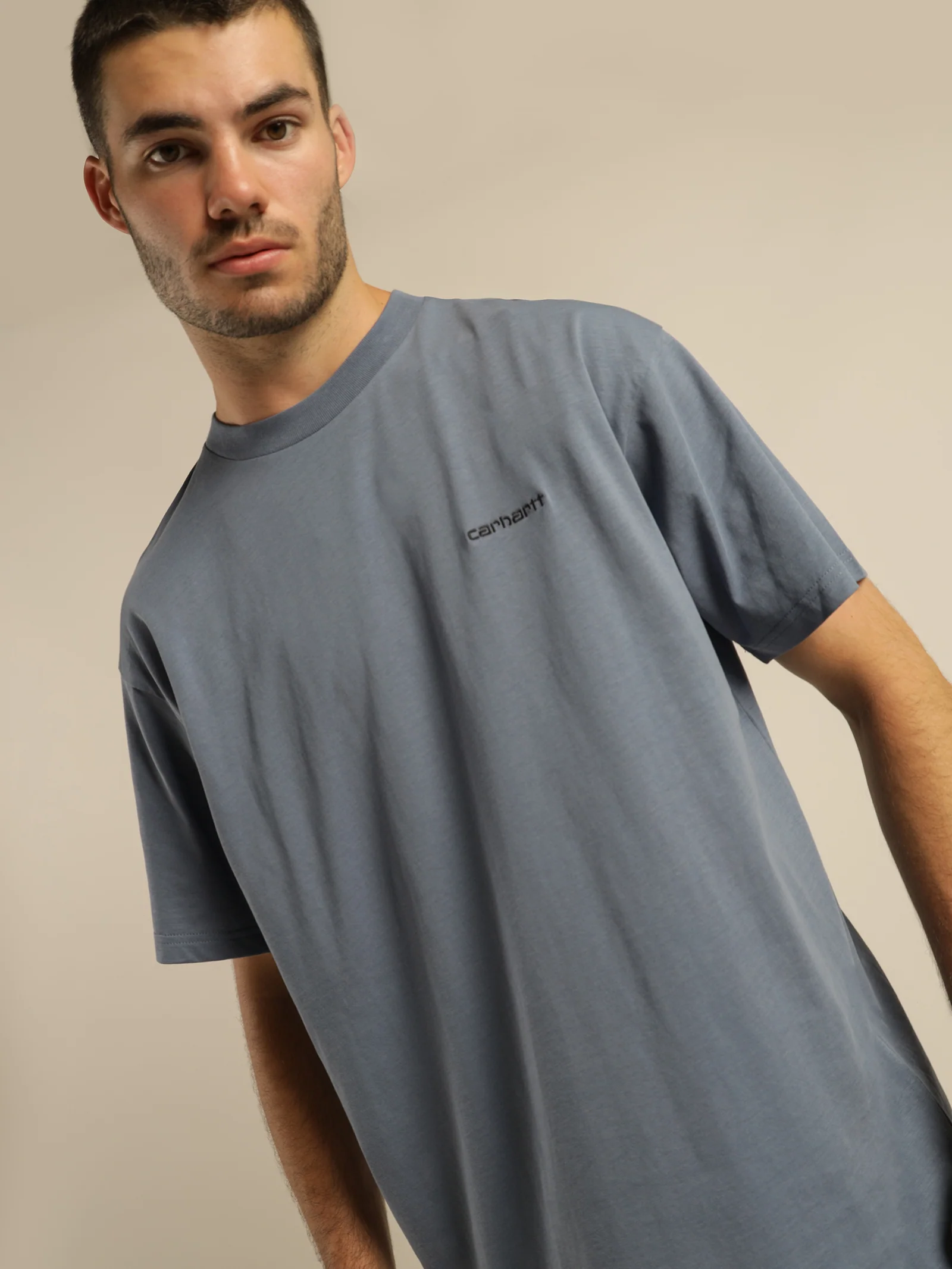 Short Sleeve Embroidered Script T-Shirt - Image 3