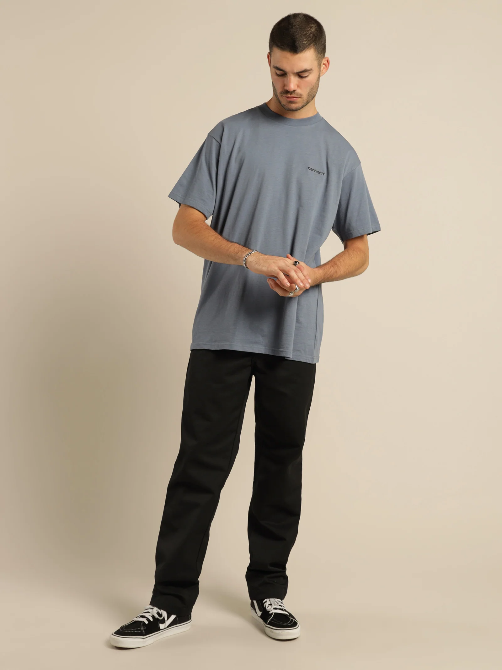 Short Sleeve Embroidered Script T-Shirt - Image 4