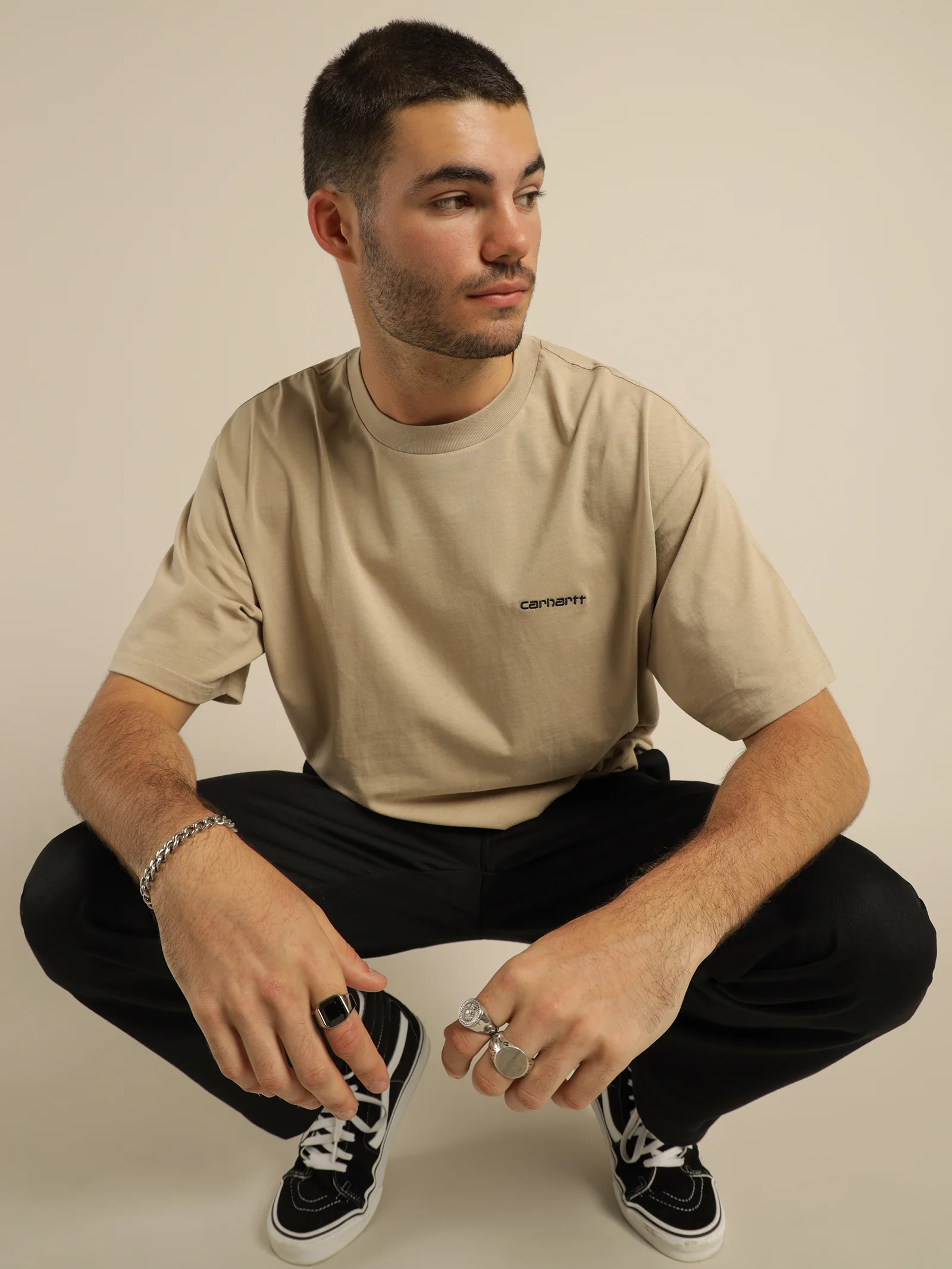 Short Sleeve Embroidered Script T-Shirt - Image 2