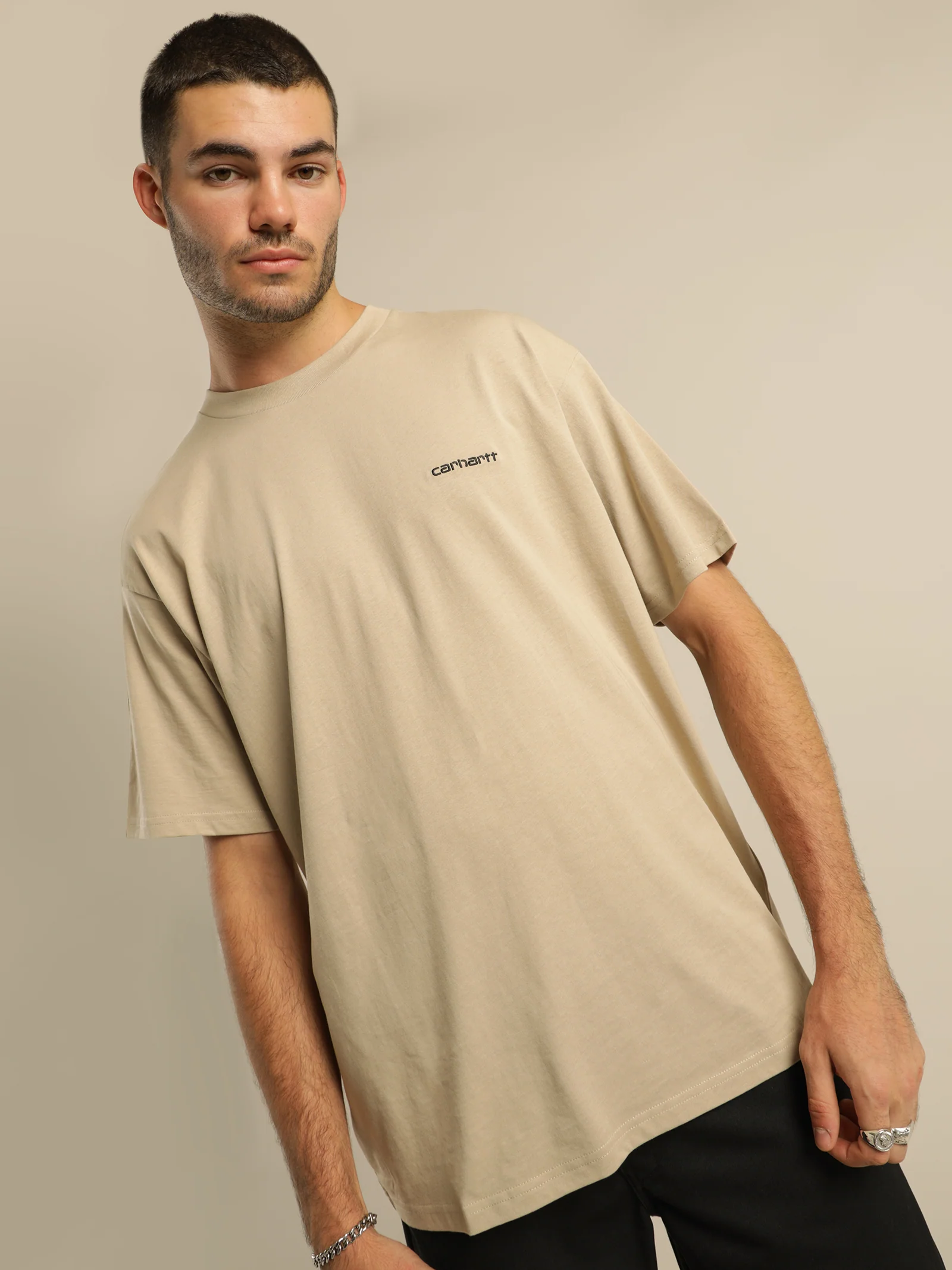 Short Sleeve Embroidered Script T-Shirt - Image 3