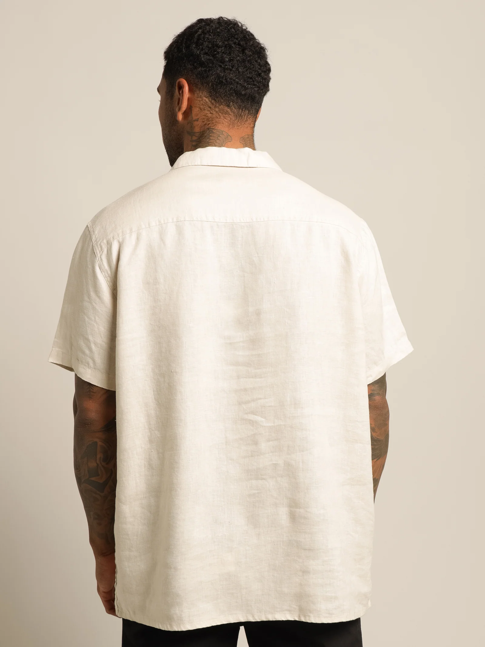 Short Sleeve Linen Shirt - Image 7