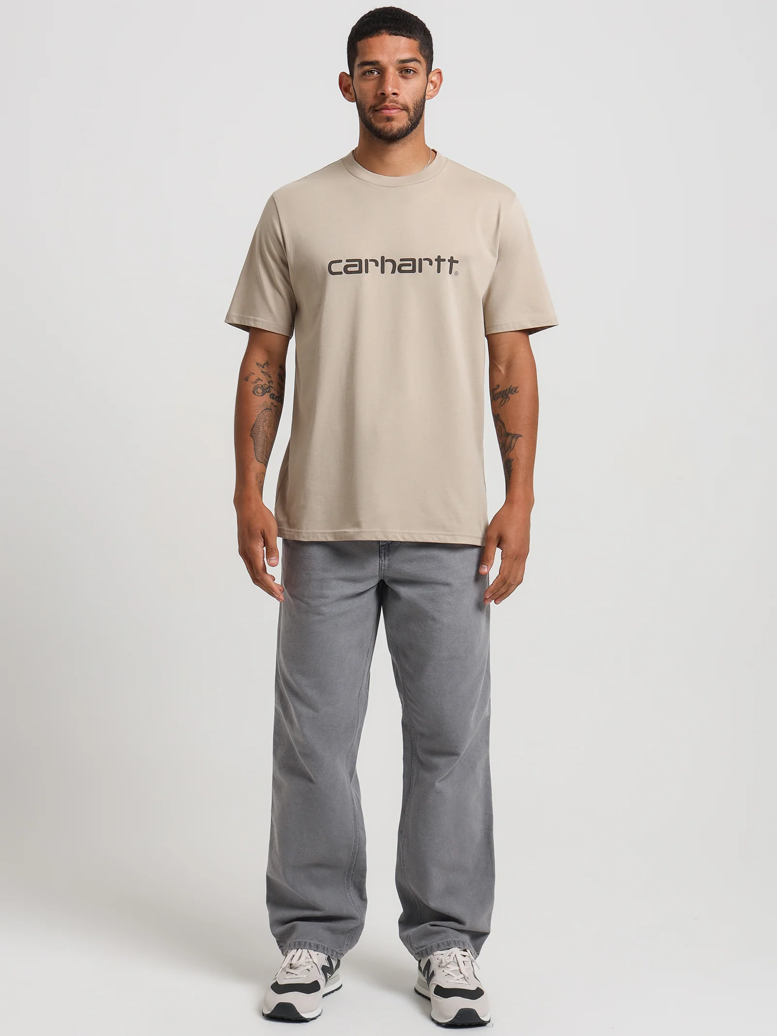 Short Sleeve Script Emboirdery T-Shirt - Image 2