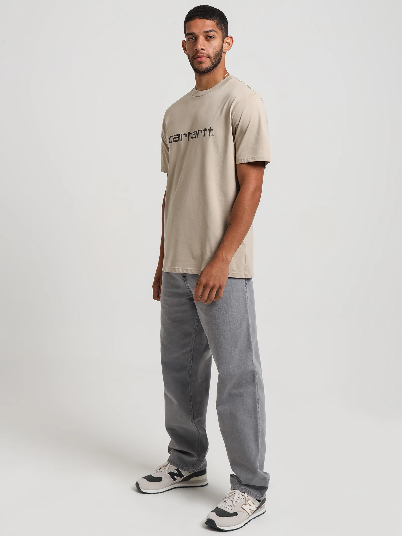 Short Sleeve Script Emboirdery T-Shirt - Image 5