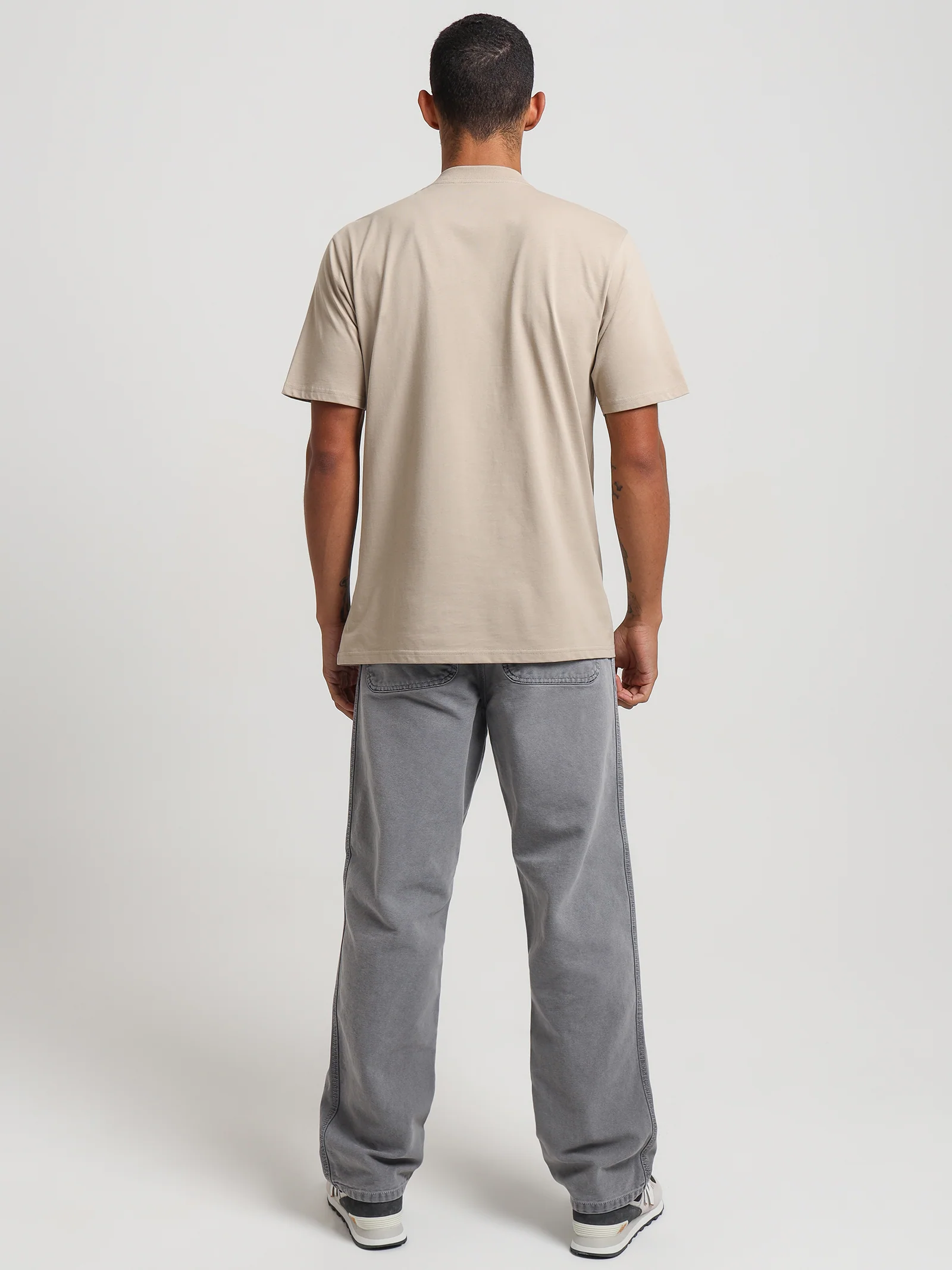 Short Sleeve Script Emboirdery T-Shirt - Image 6