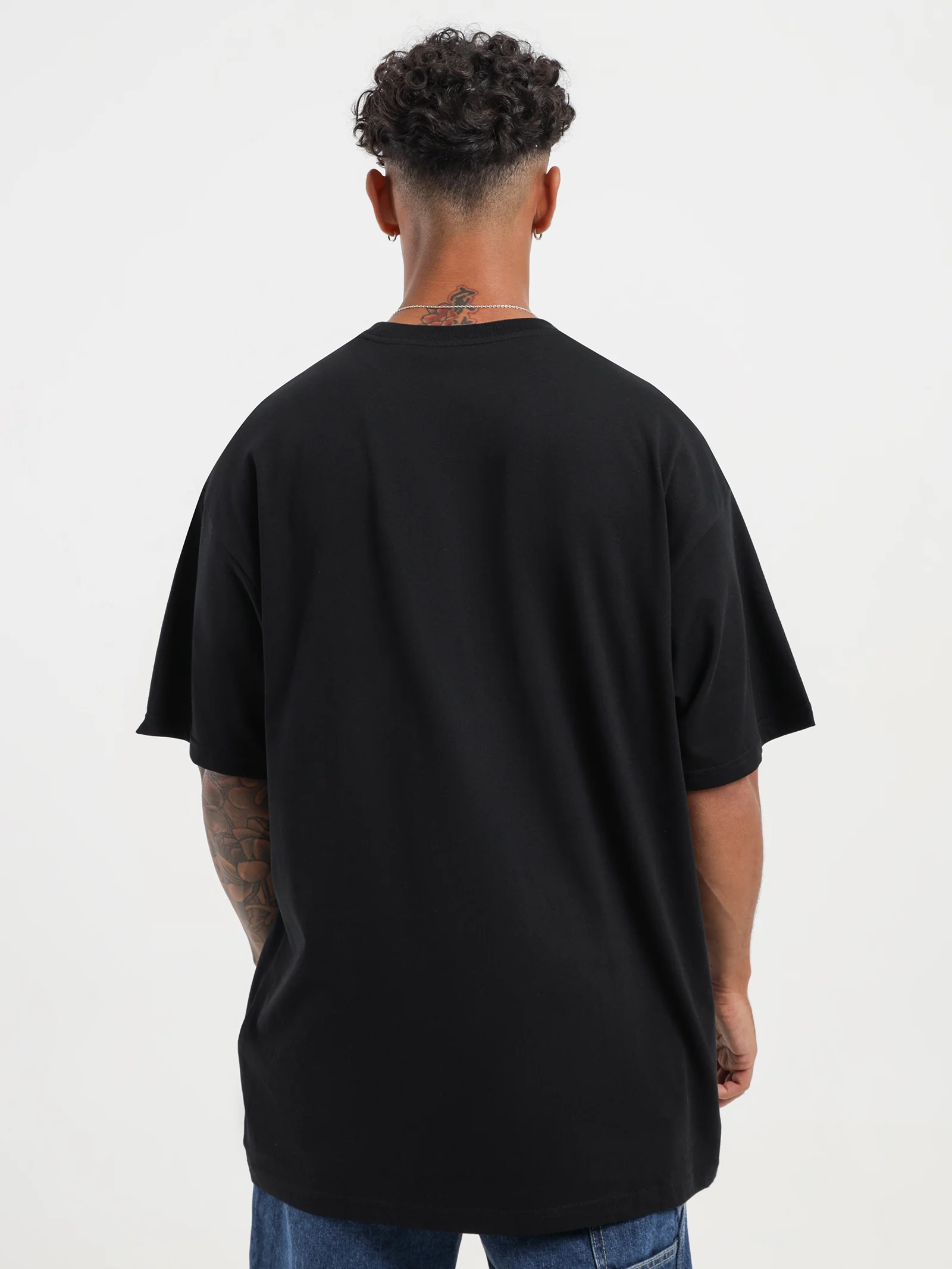 Short Sleeve Script Embroidery T-Shirt - Image 7