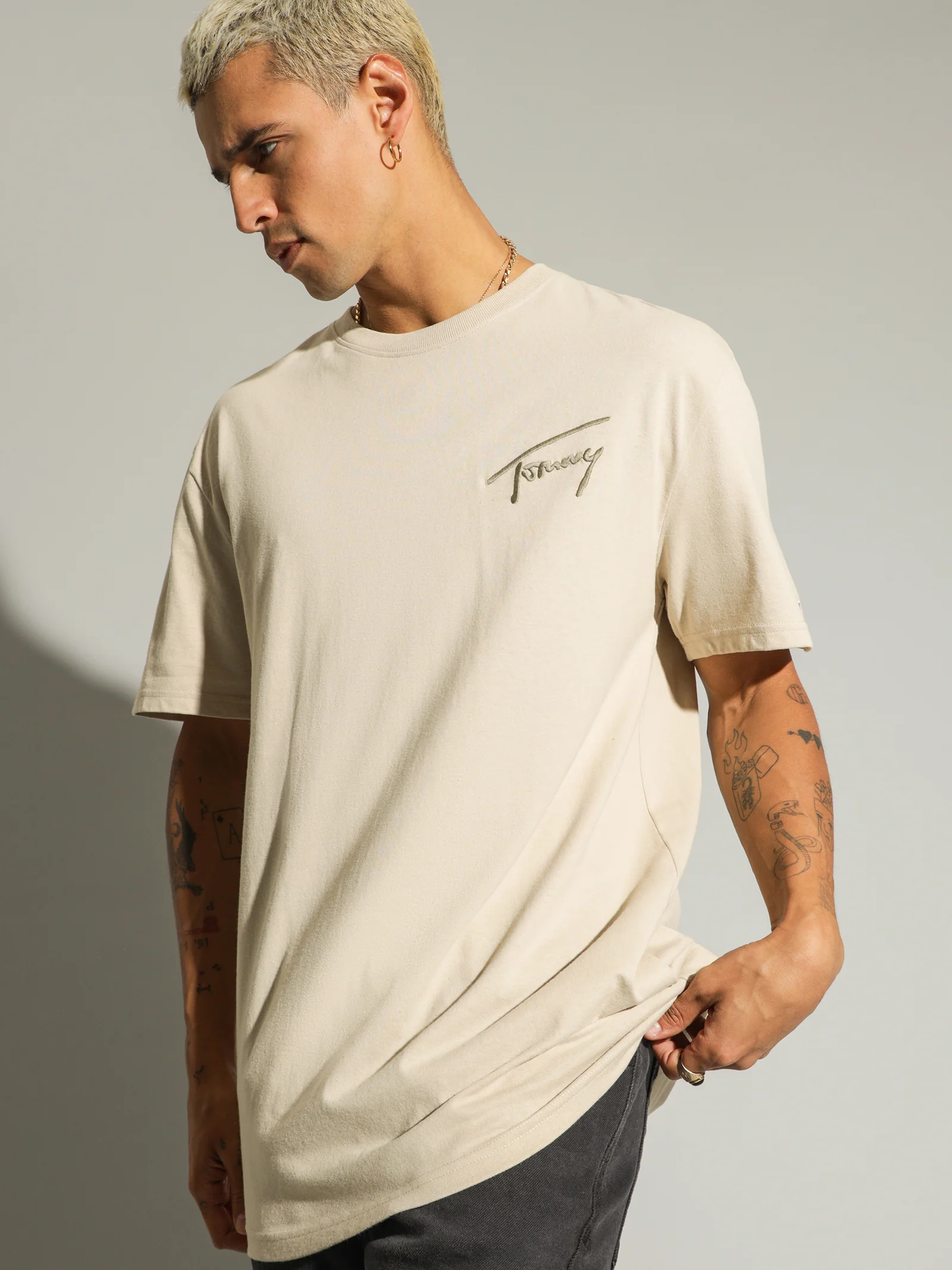 SIGNATURE Logo Recycled Cotton T-Shirt - Image 3
