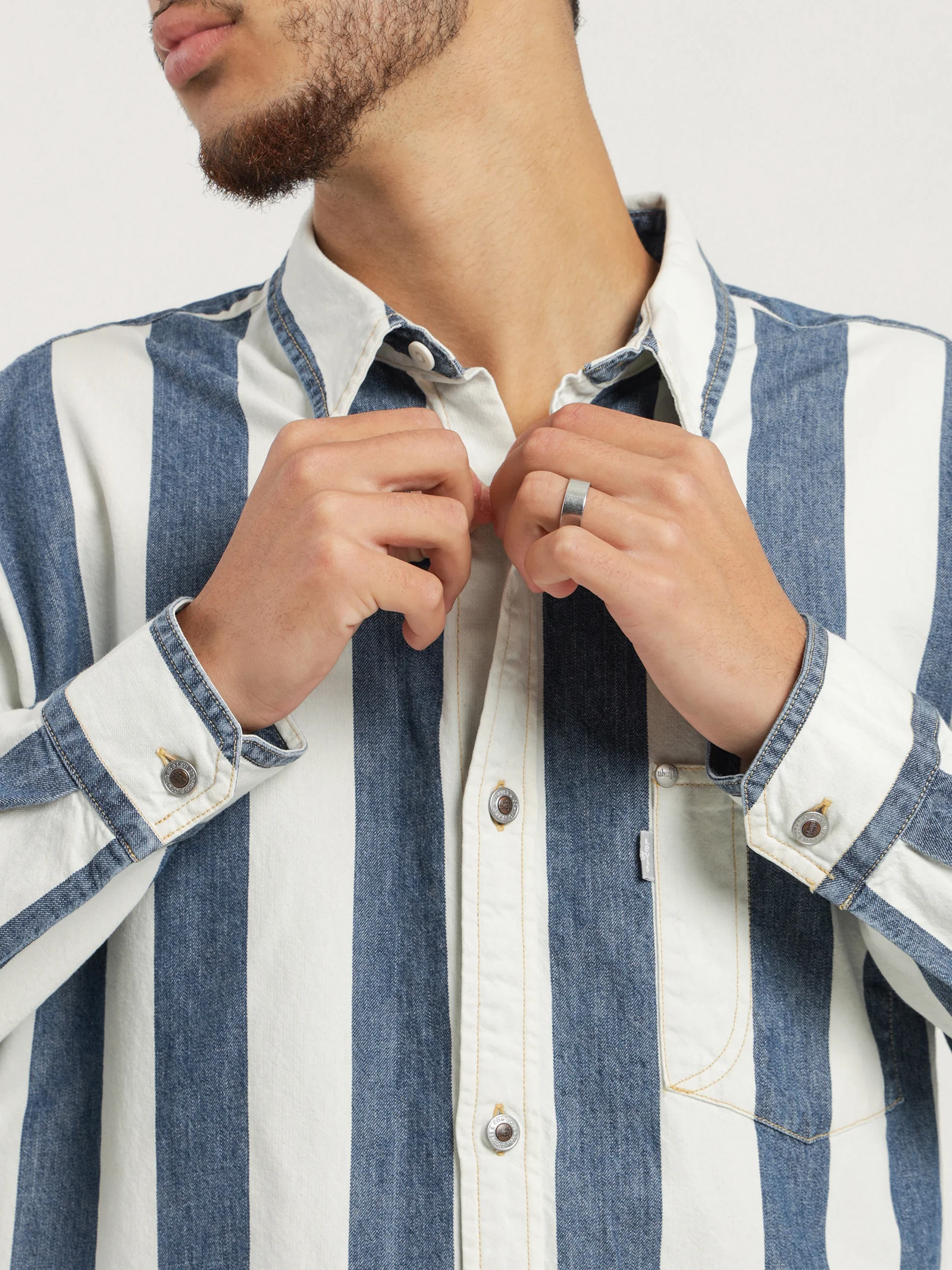 Silvertab Oversized One Pocket Shirt - Image 4