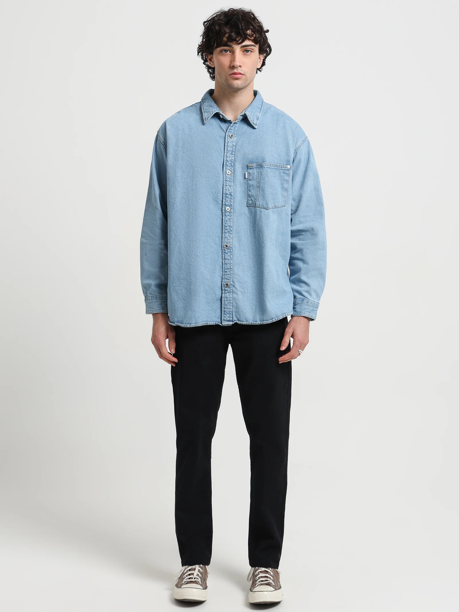 Silvertab Oversized One Pocket Shirt - Image 2