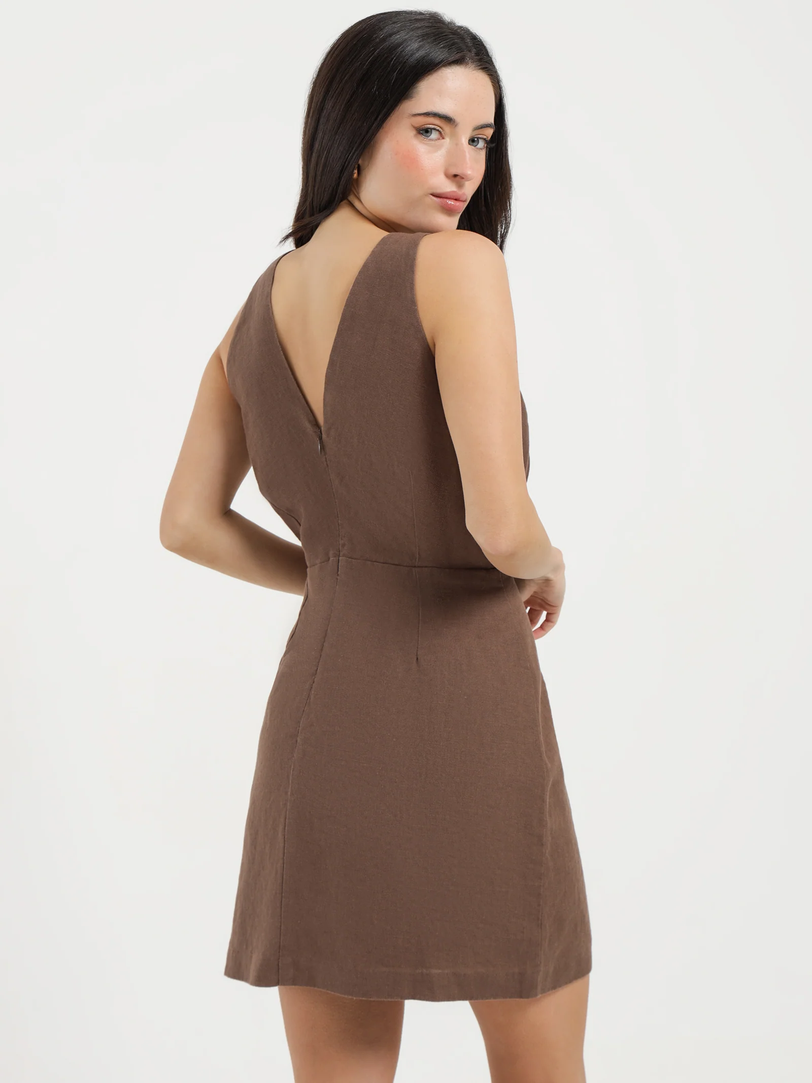 Sima Linen Mini Dress - Image 5