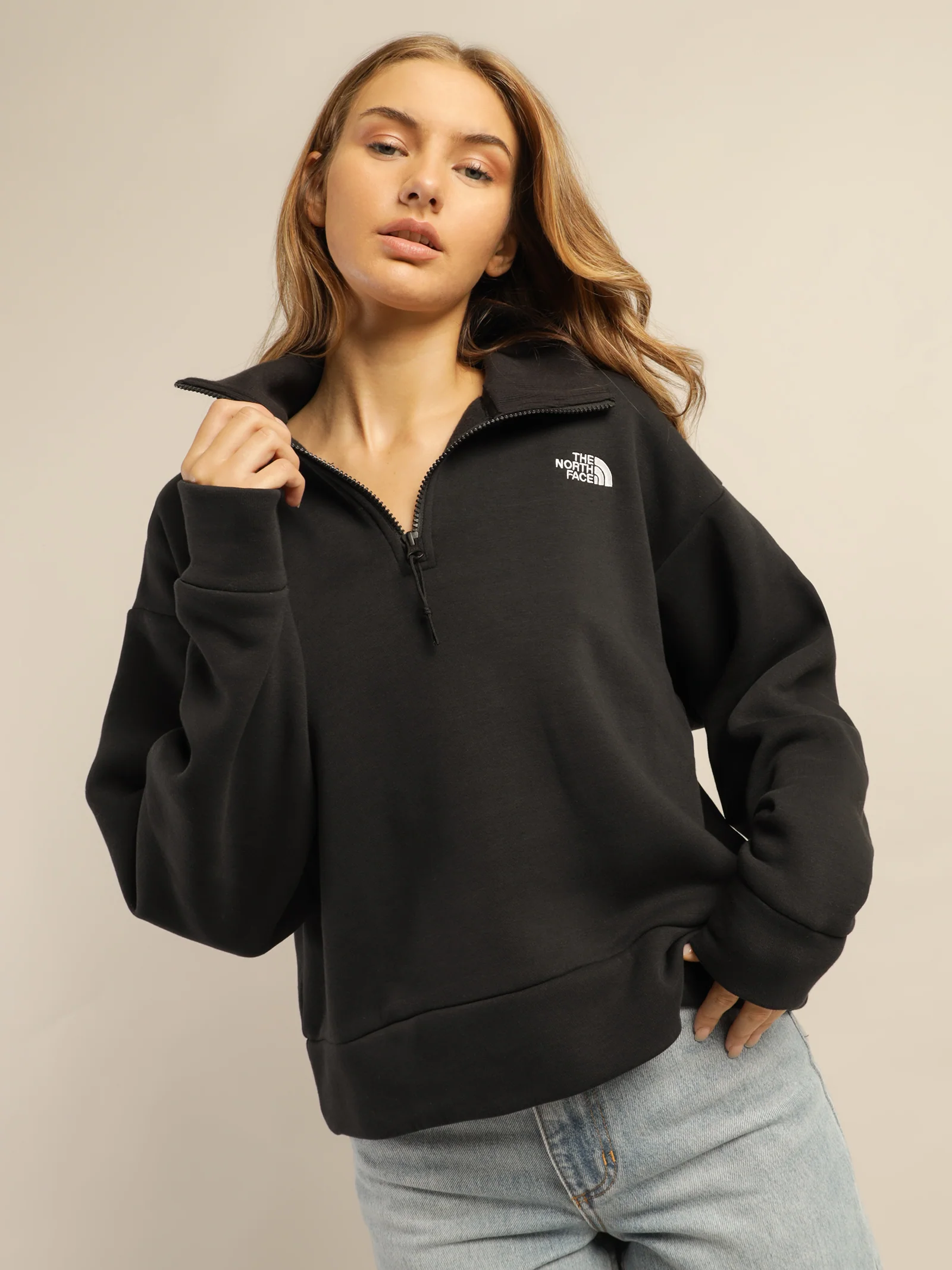 Simple Logo Quarter Zip Jumper
