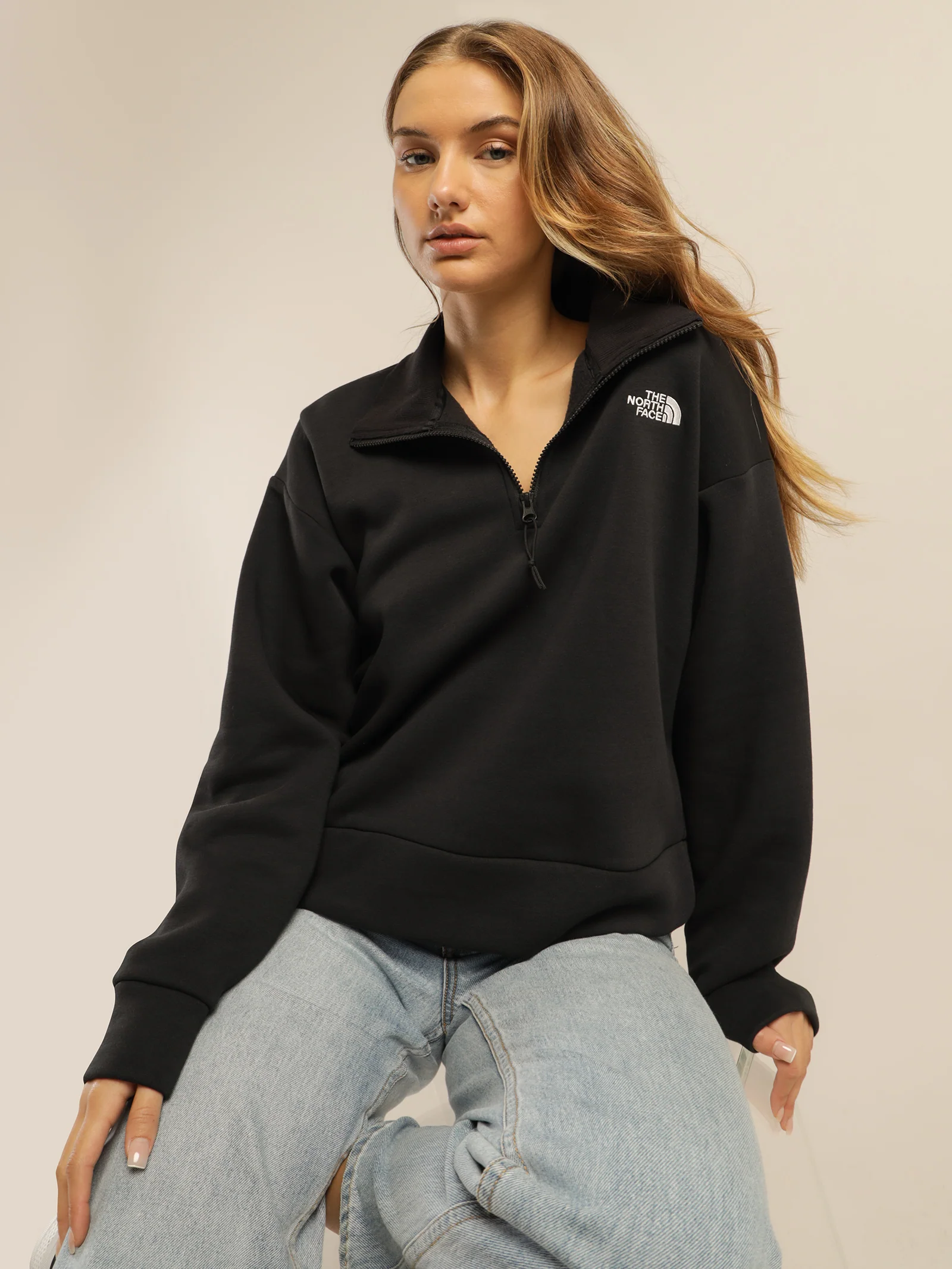 Simple Logo Quarter Zip Jumper - Image 2