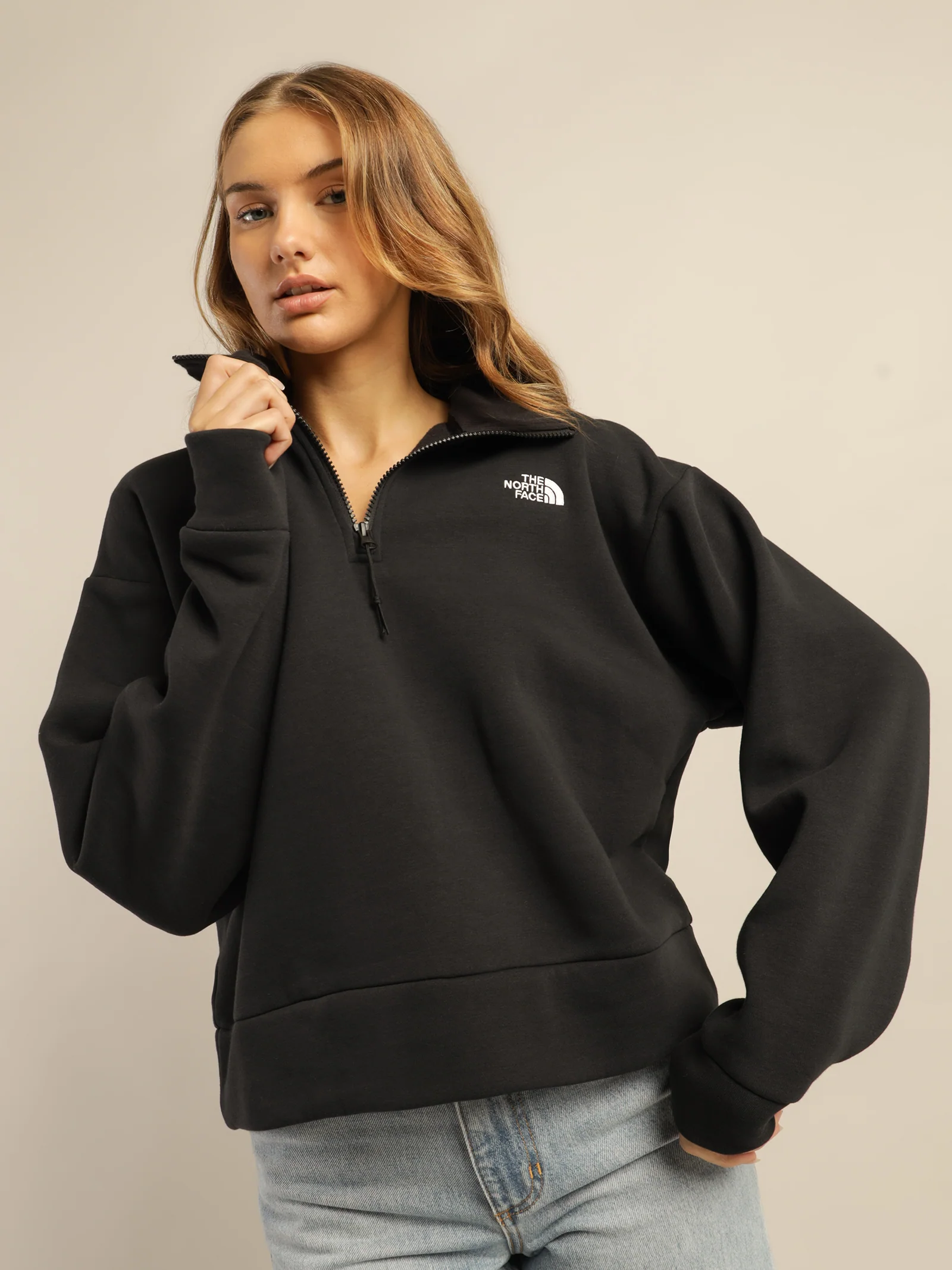 Simple Logo Quarter Zip Jumper - Image 3