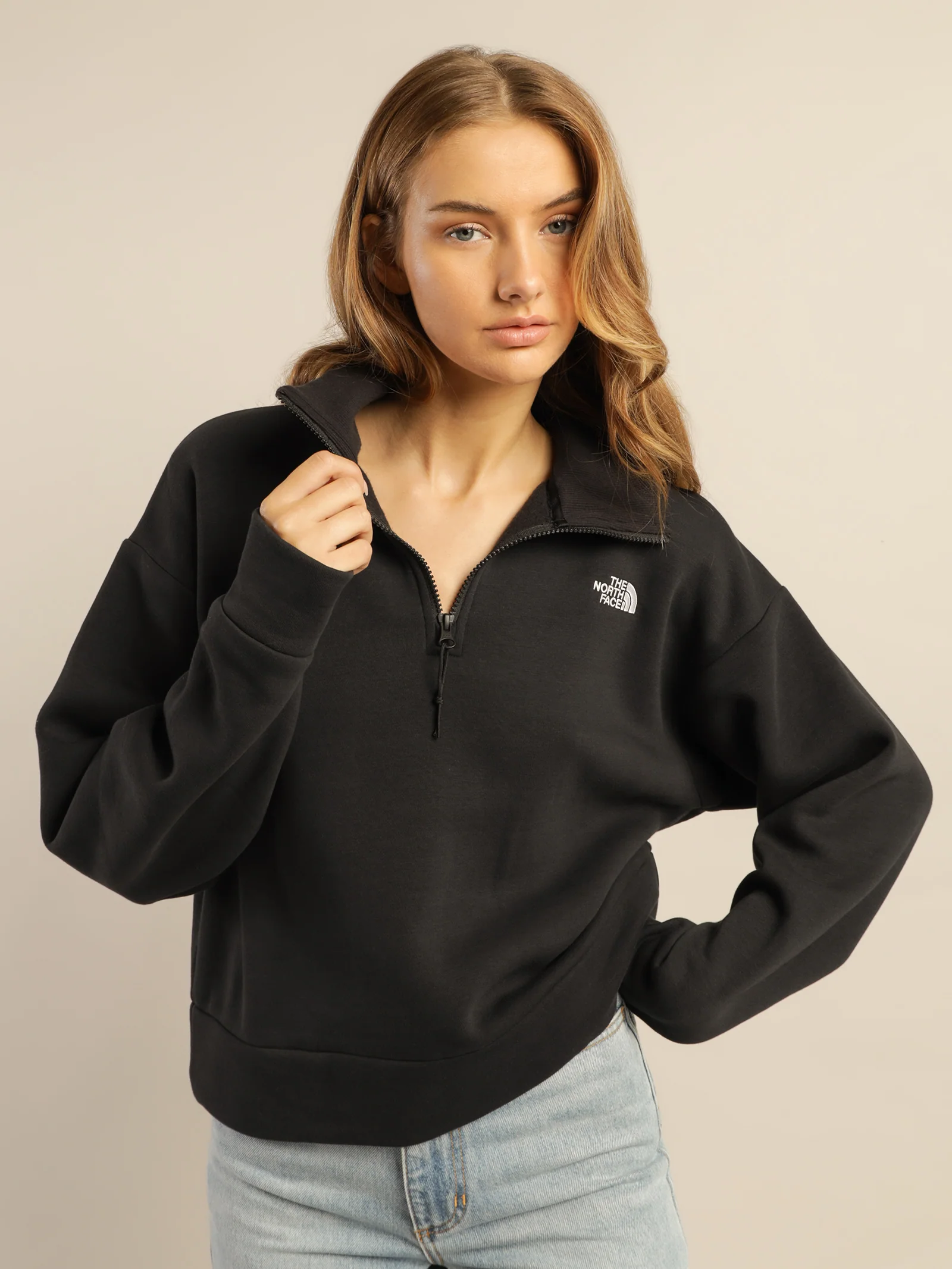 Simple Logo Quarter Zip Jumper - Image 5