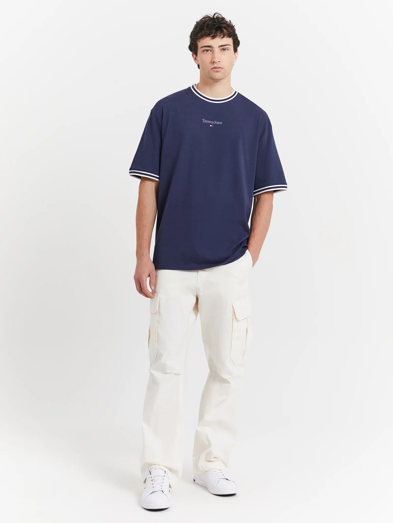 Skater Rib Detail T-Shirt - Image 2