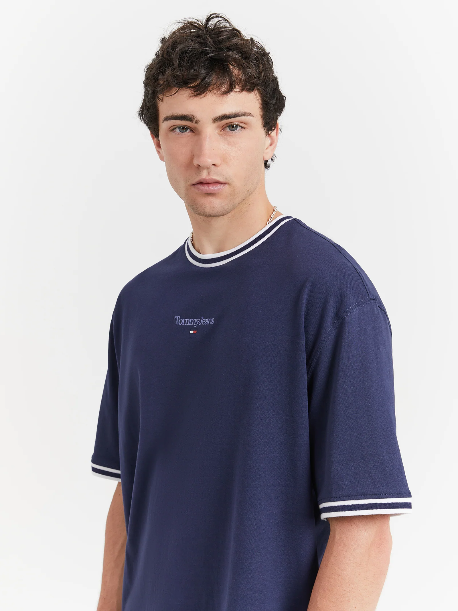 Skater Rib Detail T-Shirt - Image 3