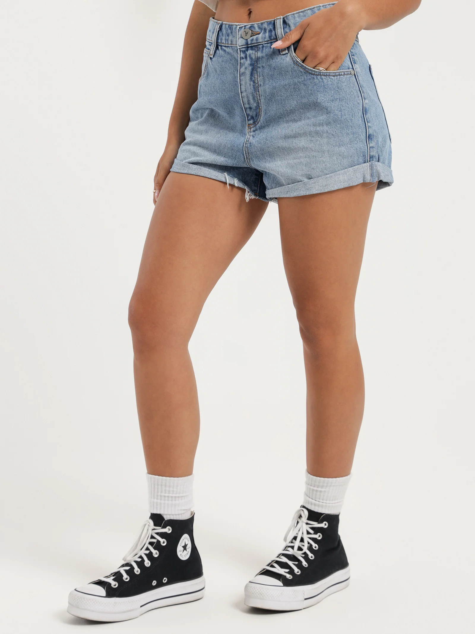 Slouch Denim Shorts - Image 3