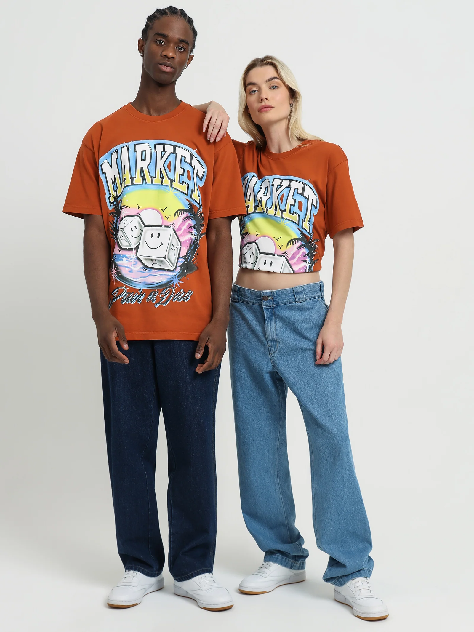 Smiley Pair of Dice T-Shirt - Image 2