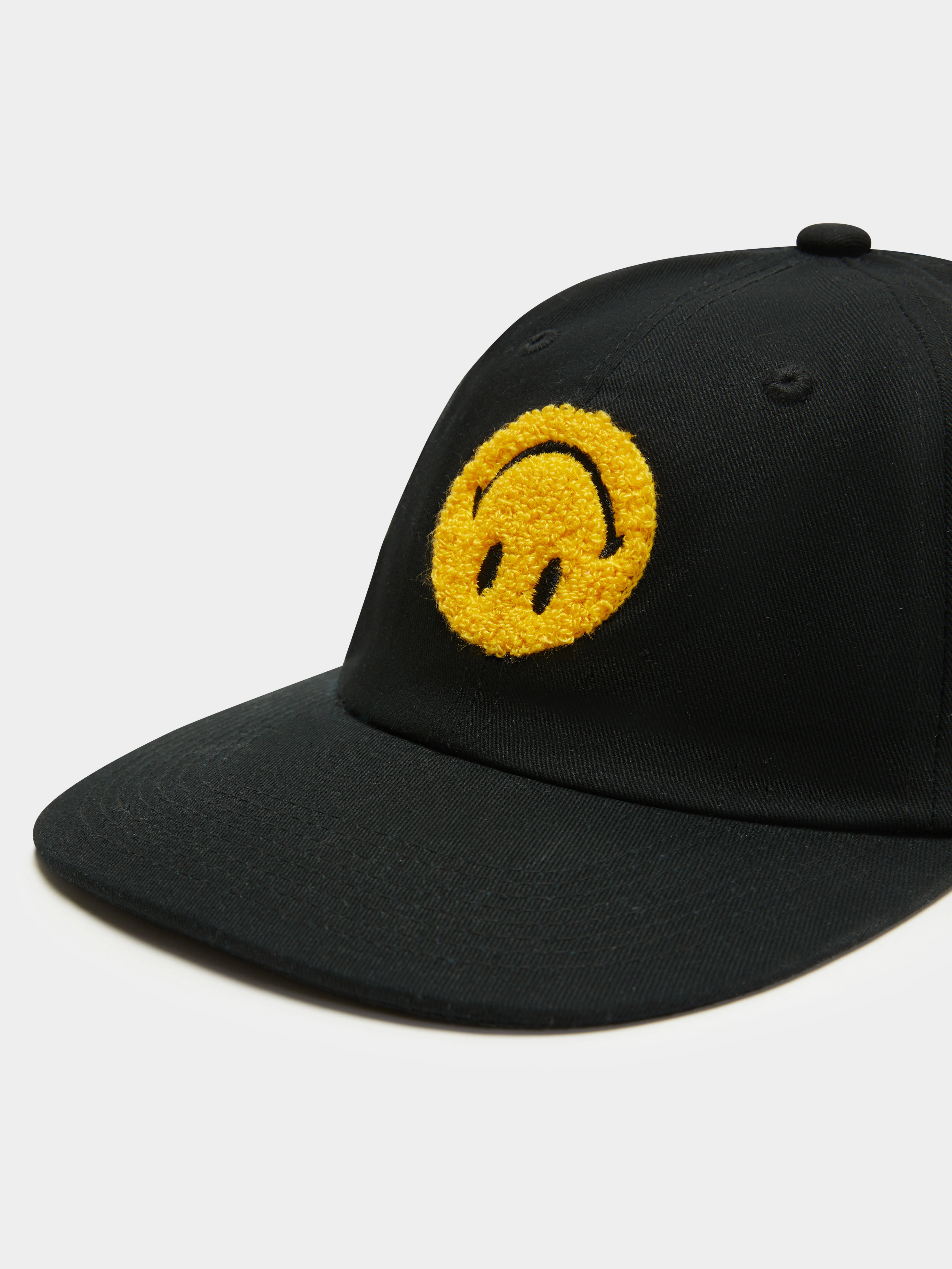 Smiley Upside Down 6 Panel Hat - Black - Image 2