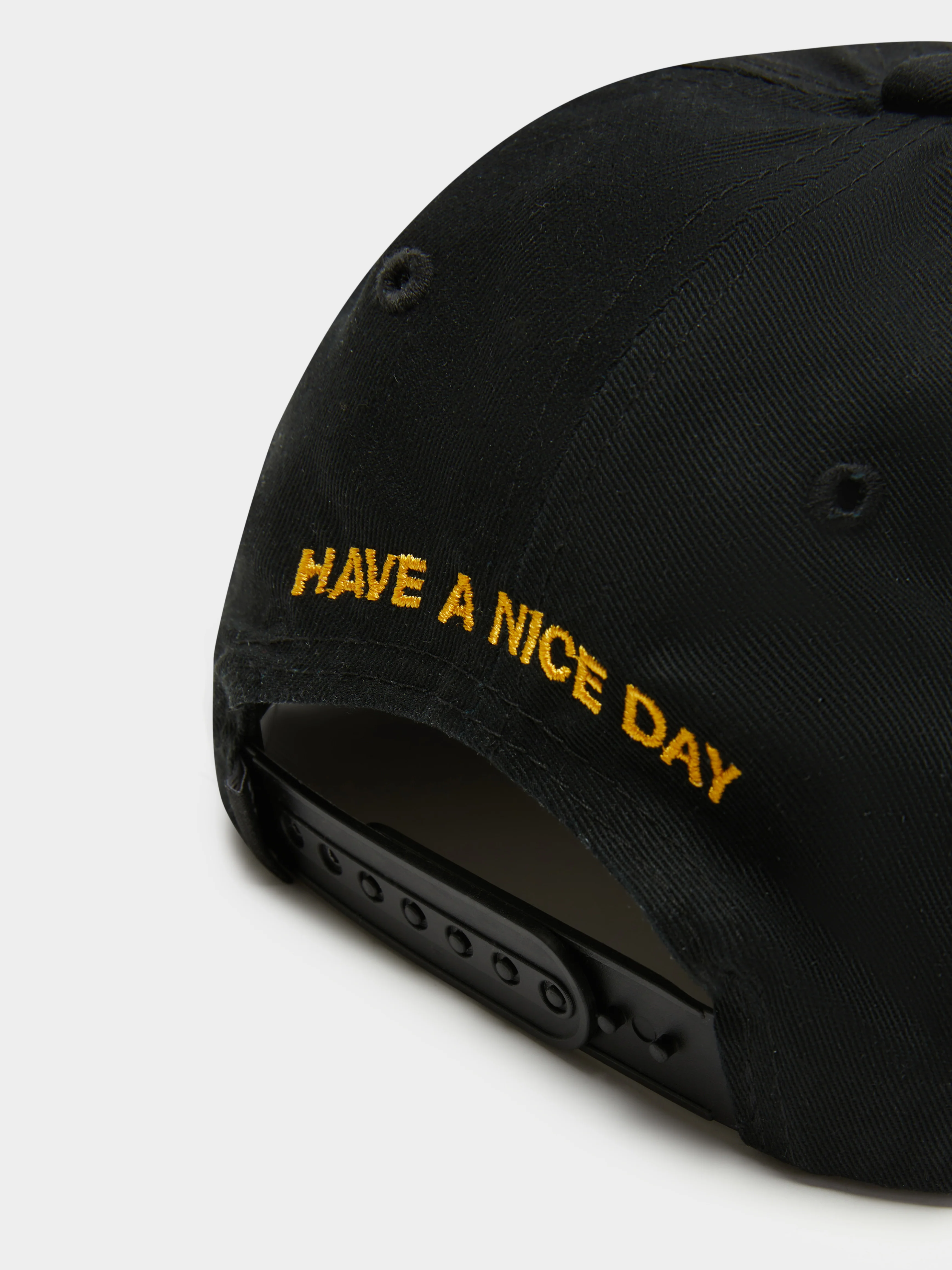 Smiley Upside Down 6 Panel Hat - Black - Image 3
