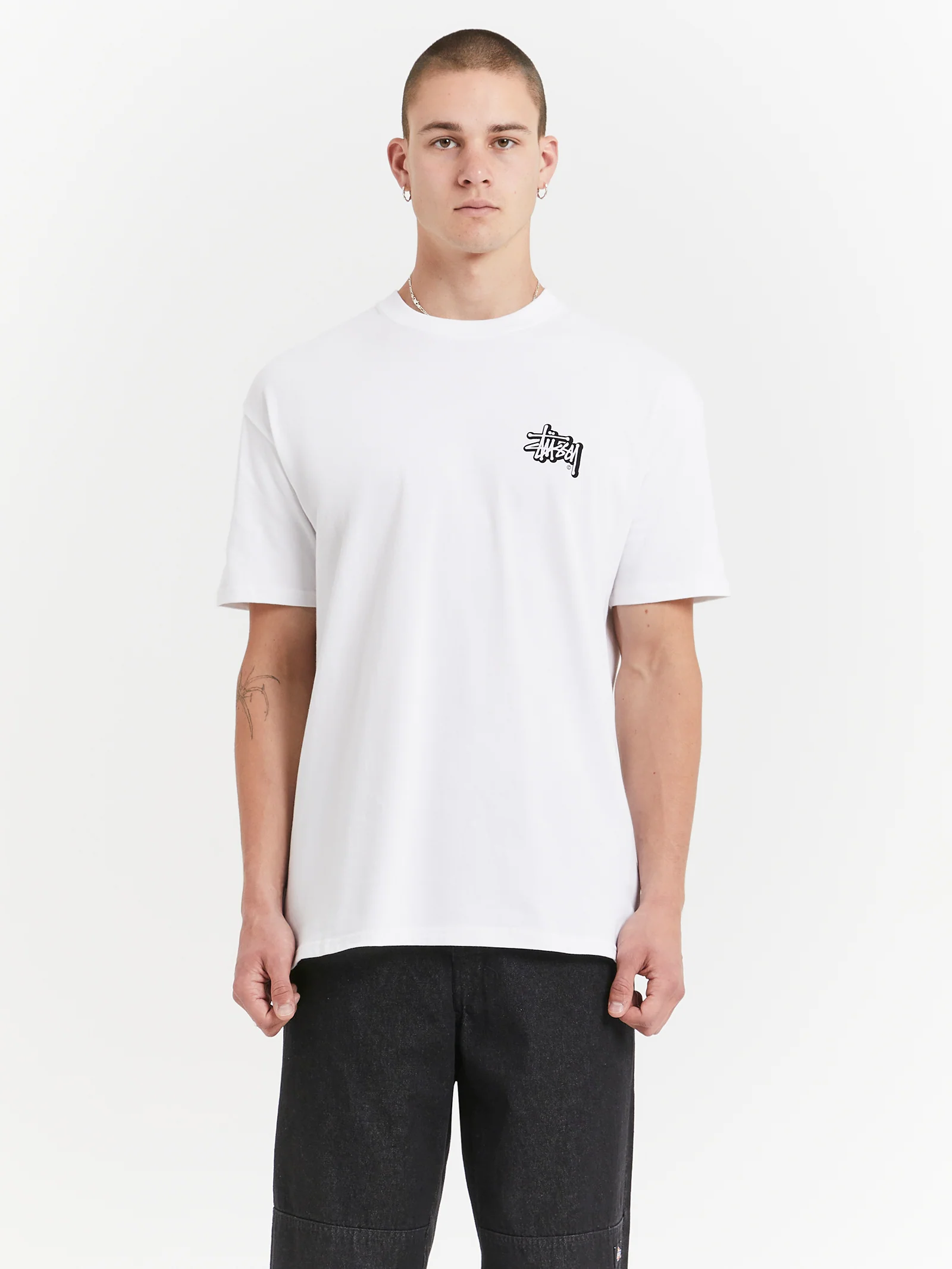 Solid Offset Graffiti Heavyweight T-Shirt - Image 2