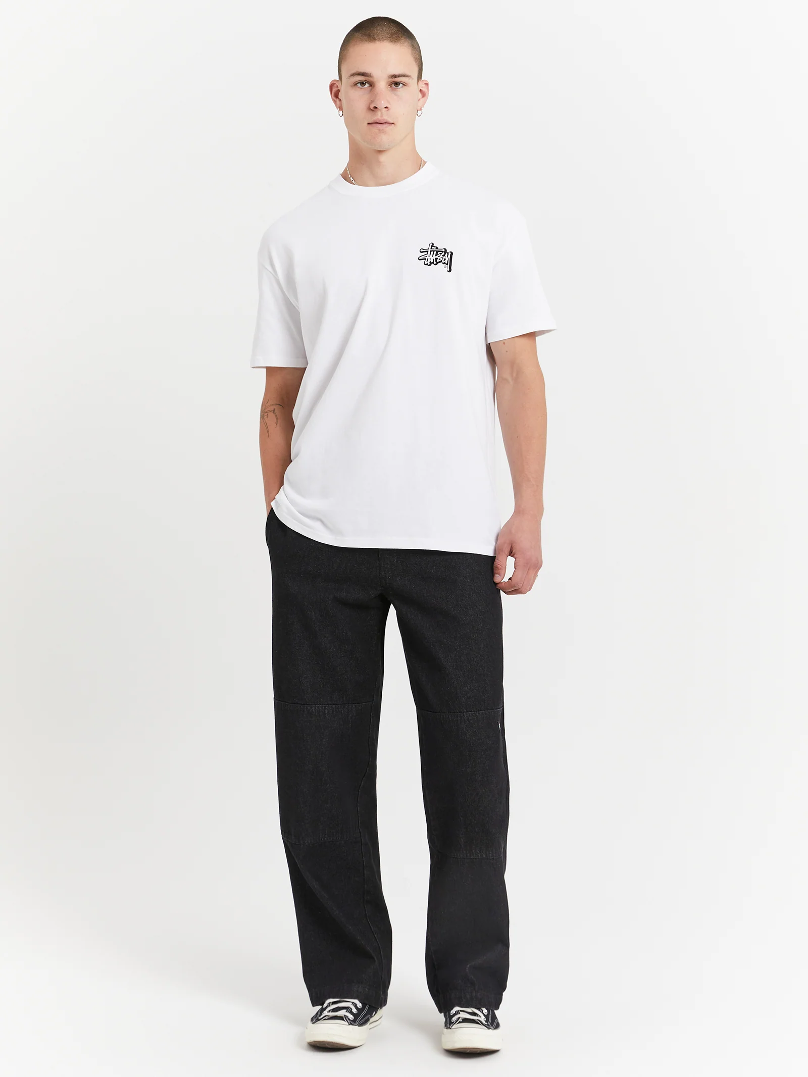 Solid Offset Graffiti Heavyweight T-Shirt - Image 3