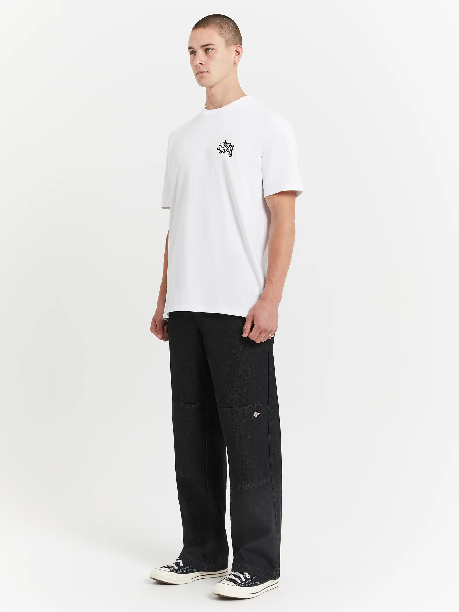 Solid Offset Graffiti Heavyweight T-Shirt - Image 4
