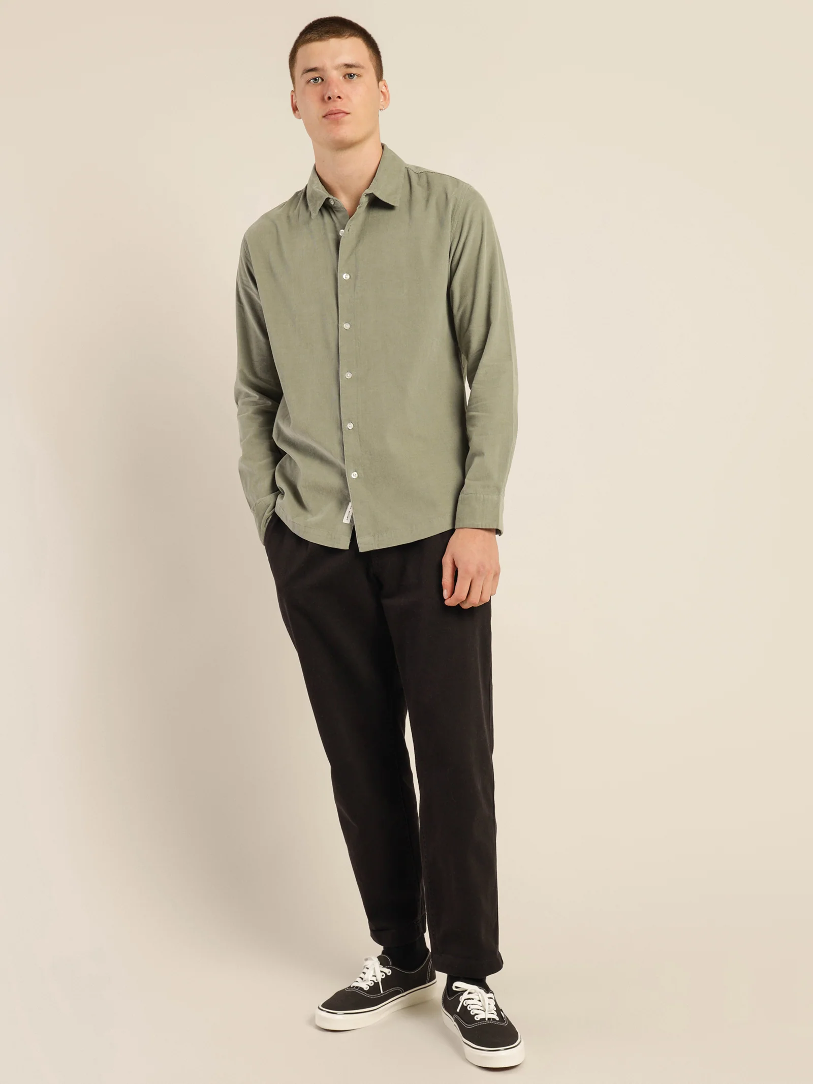Soren Micro-Cord Long Sleeve Shirt - Image 2