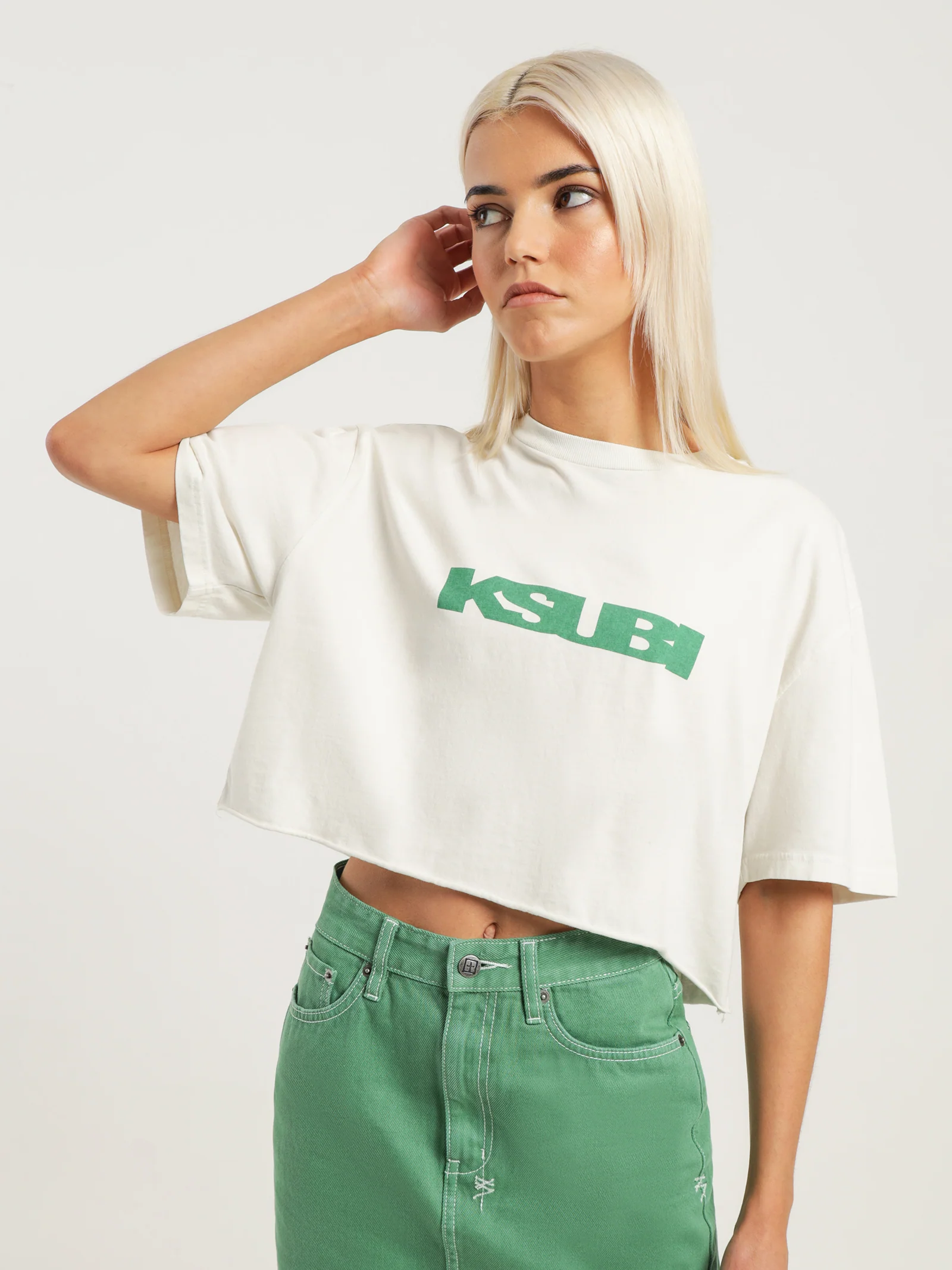Sott Cropped Oversized Short Sleeve T-Shirt - Image 3