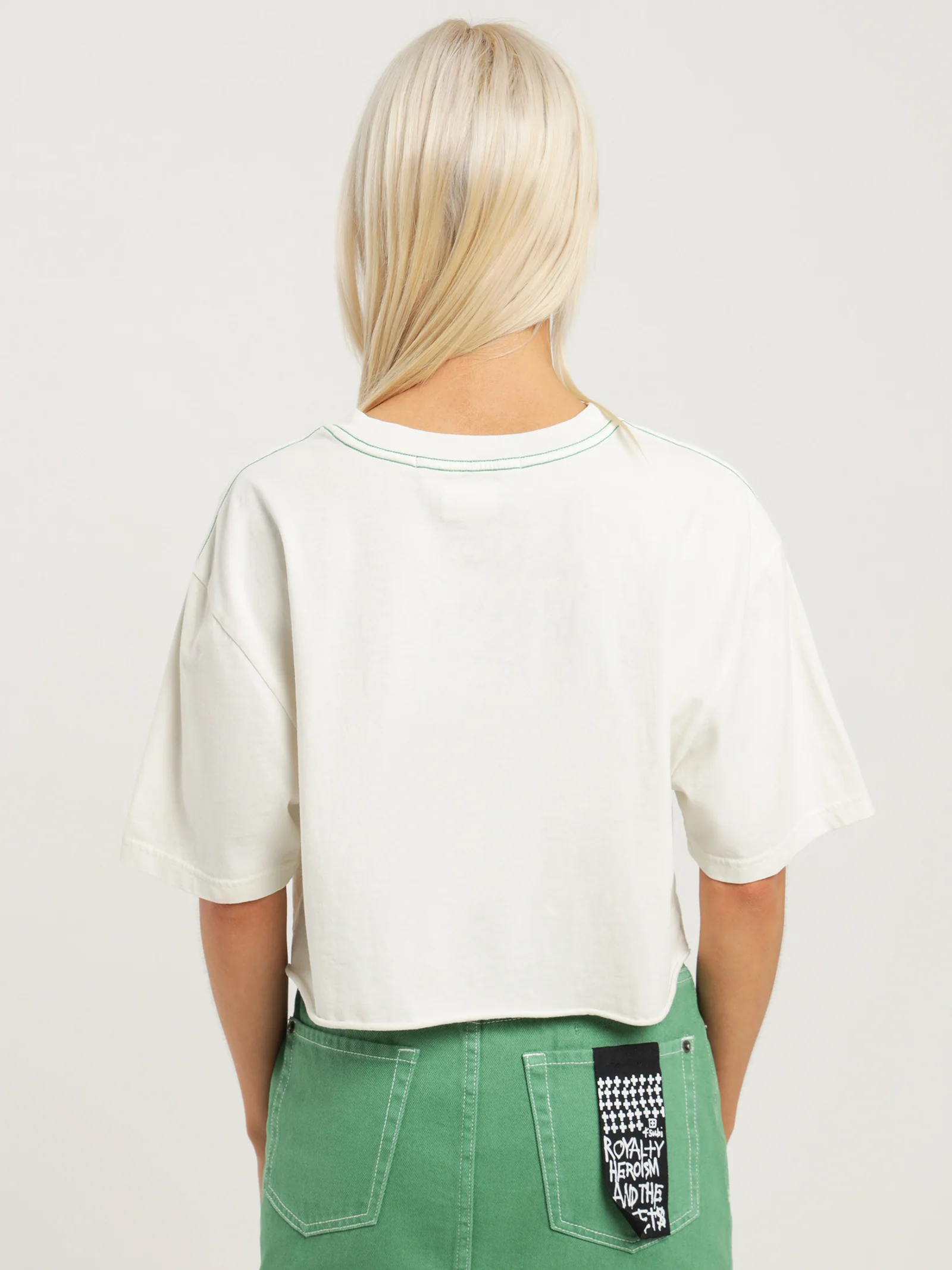 Sott Cropped Oversized Short Sleeve T-Shirt - Image 5