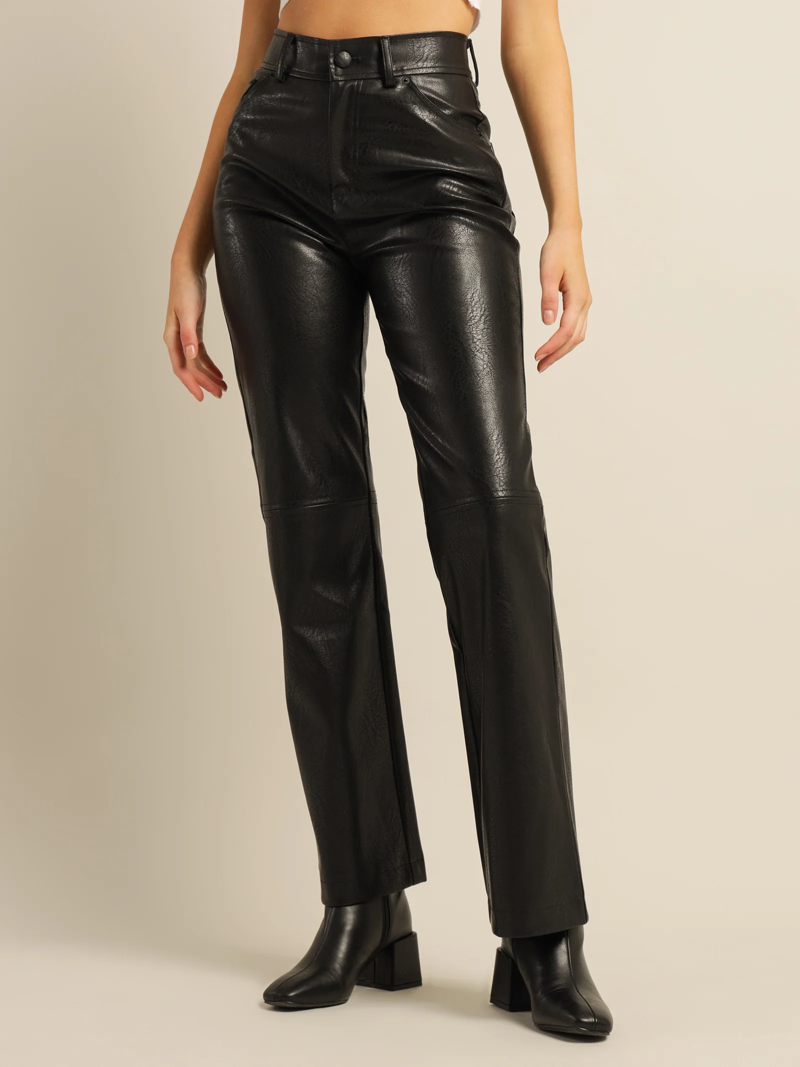 Spencer Faux Leather Pants - Image 3